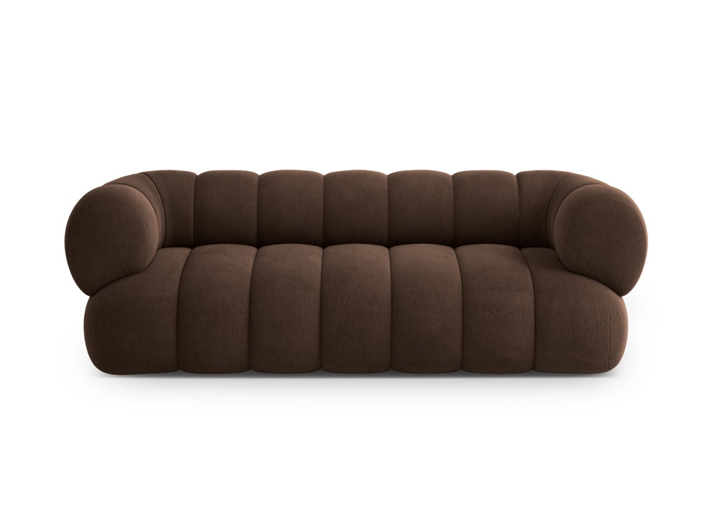 Sofa 3-osobowa aksamitna KOGE czekoladowy