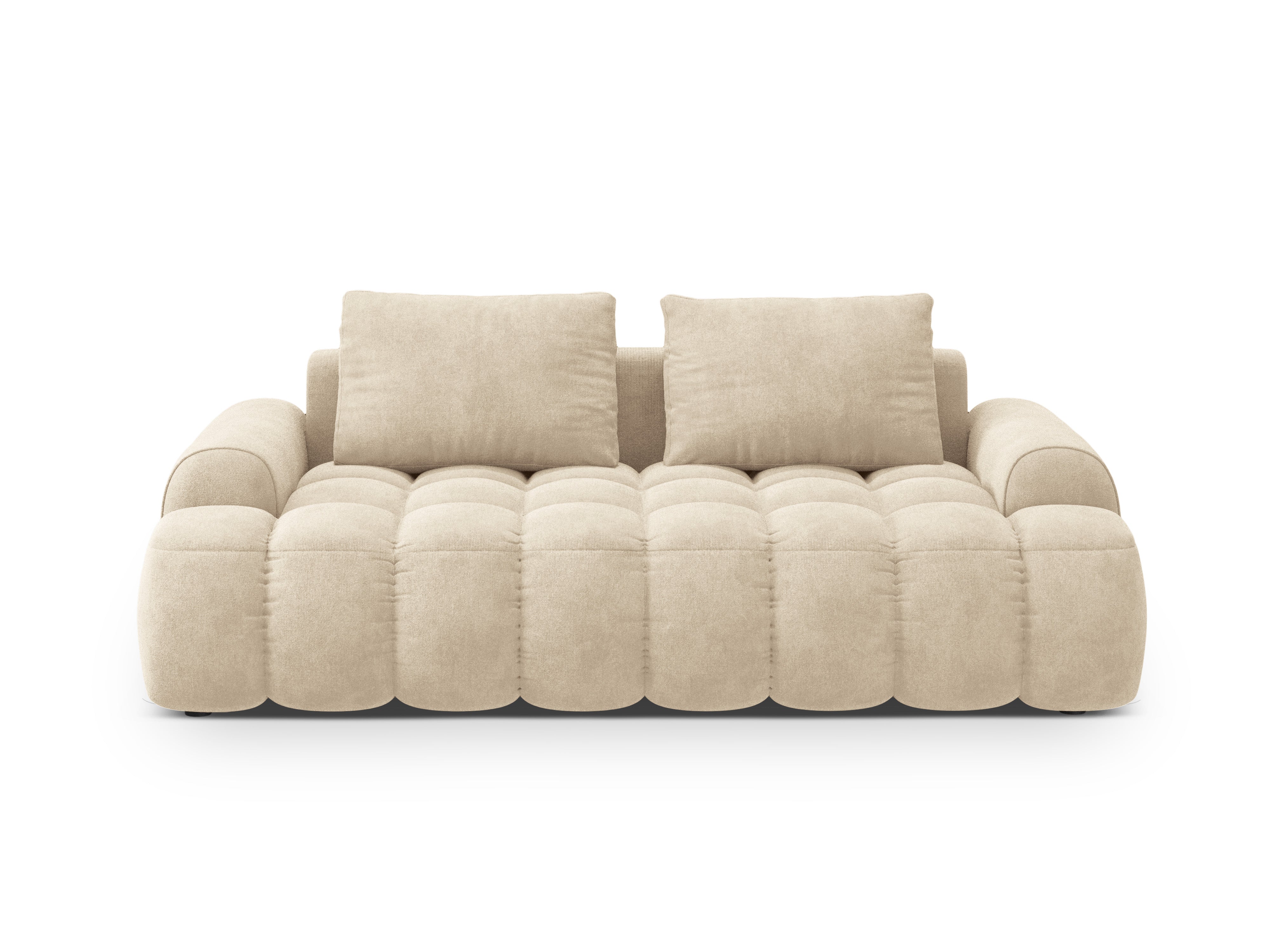 Sofa aksamitna 3-osobowa LINZ jasnobeżowy
