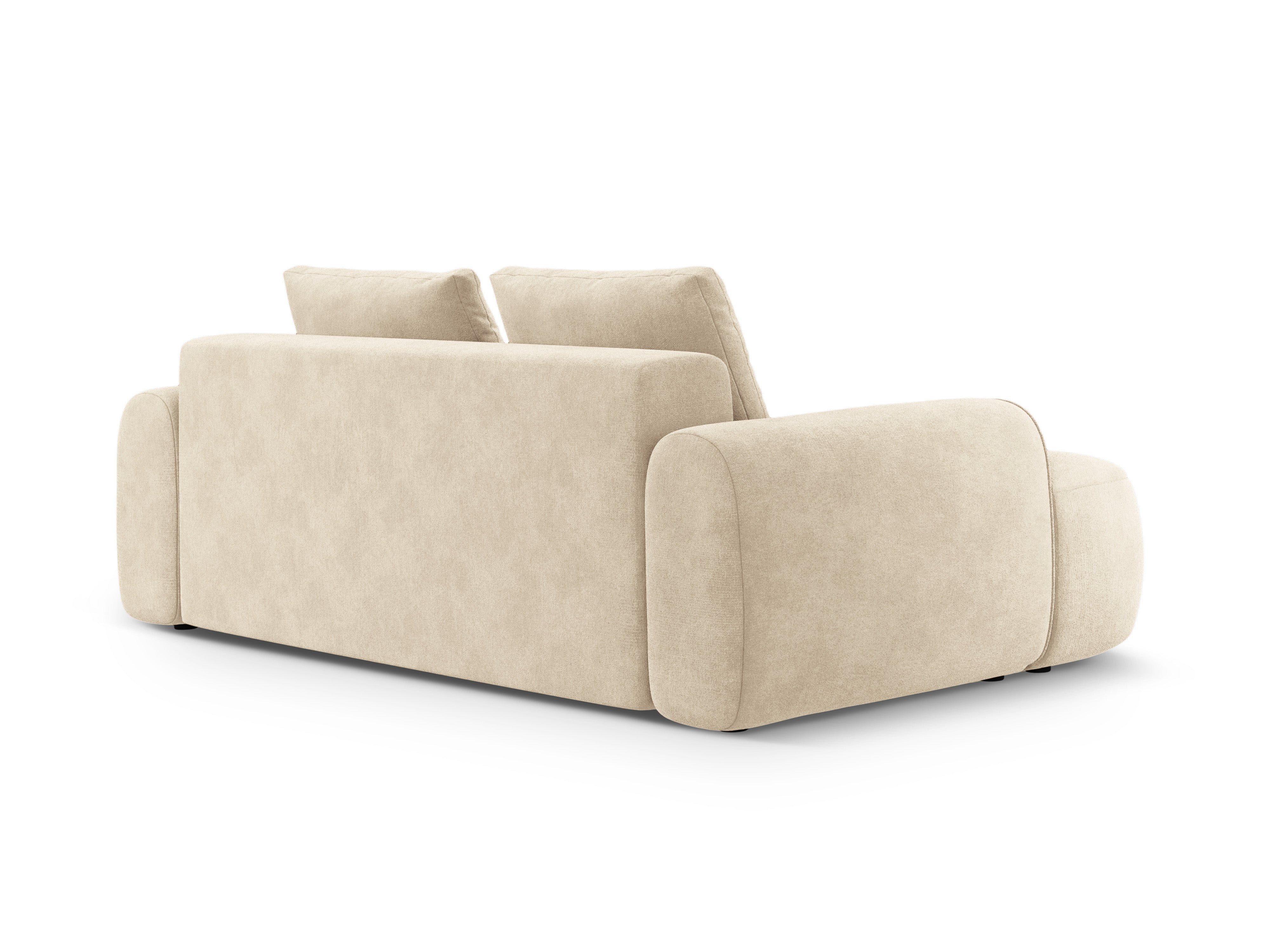 Sofa aksamitna 3-osobowa LINZ jasnobeżowy
