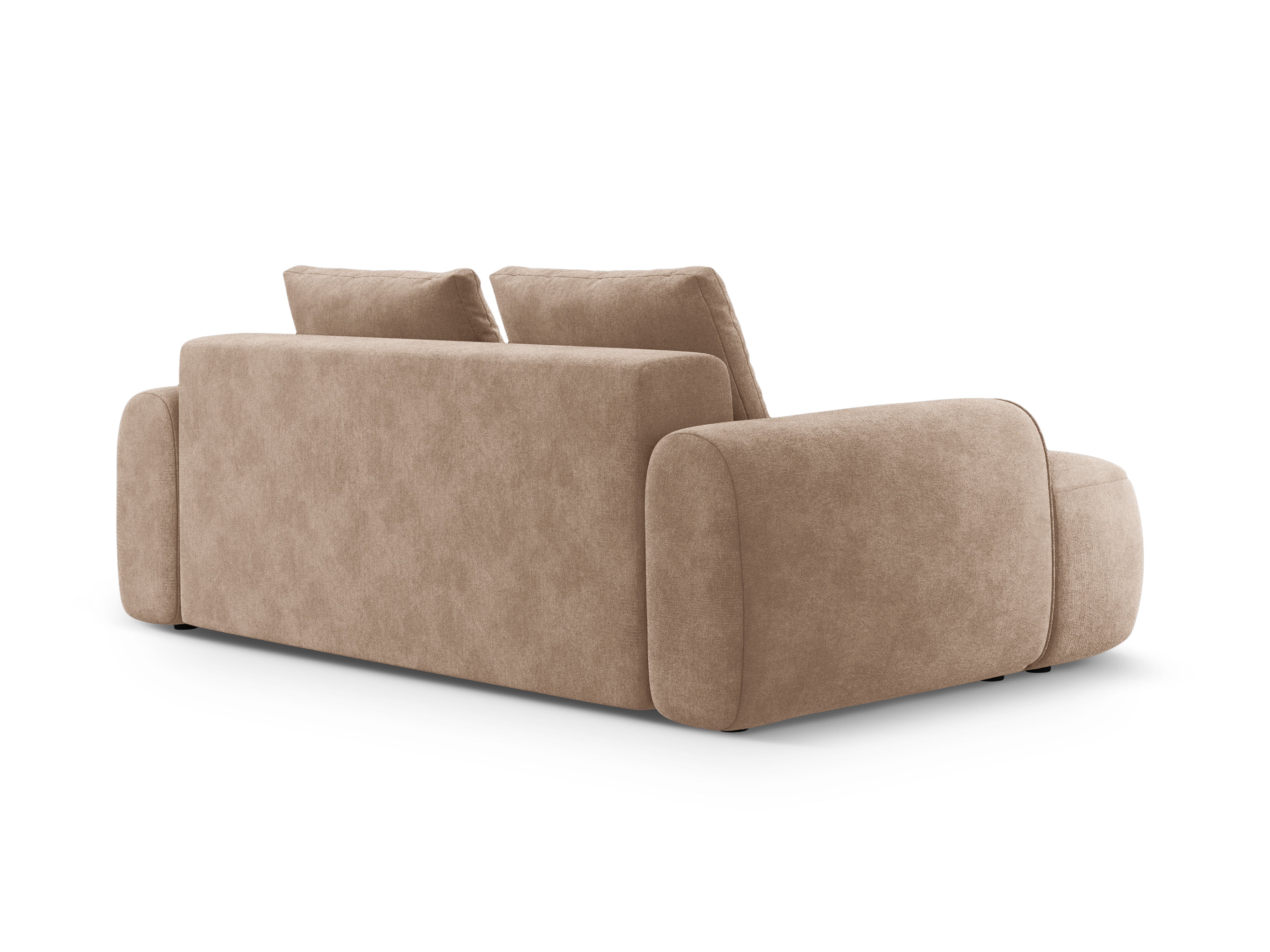 Sofa aksamitna 3-osobowa LINZ ciemnobeżowy