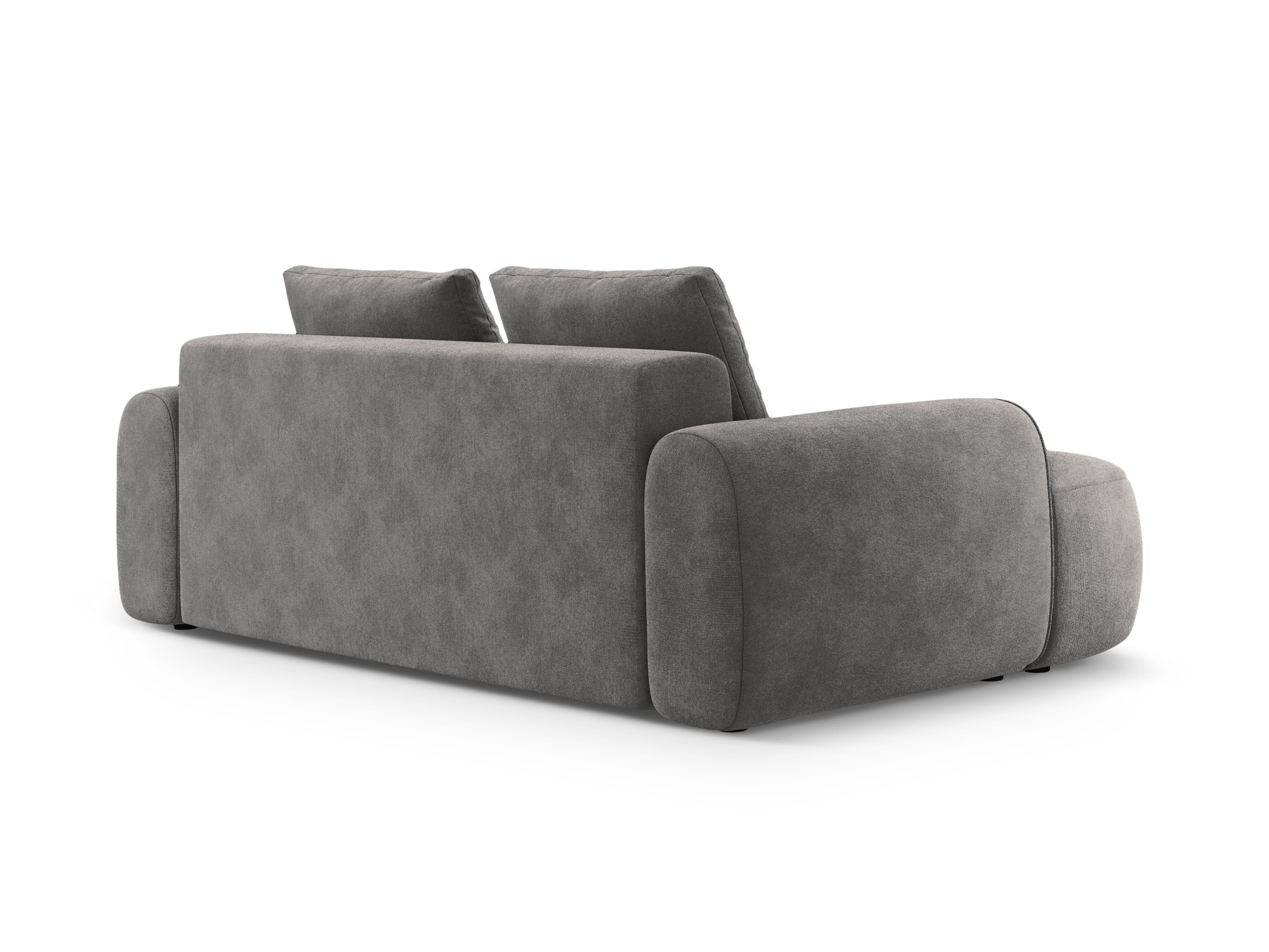Sofa aksamitna 3-osobowa LINZ ciemnoszary