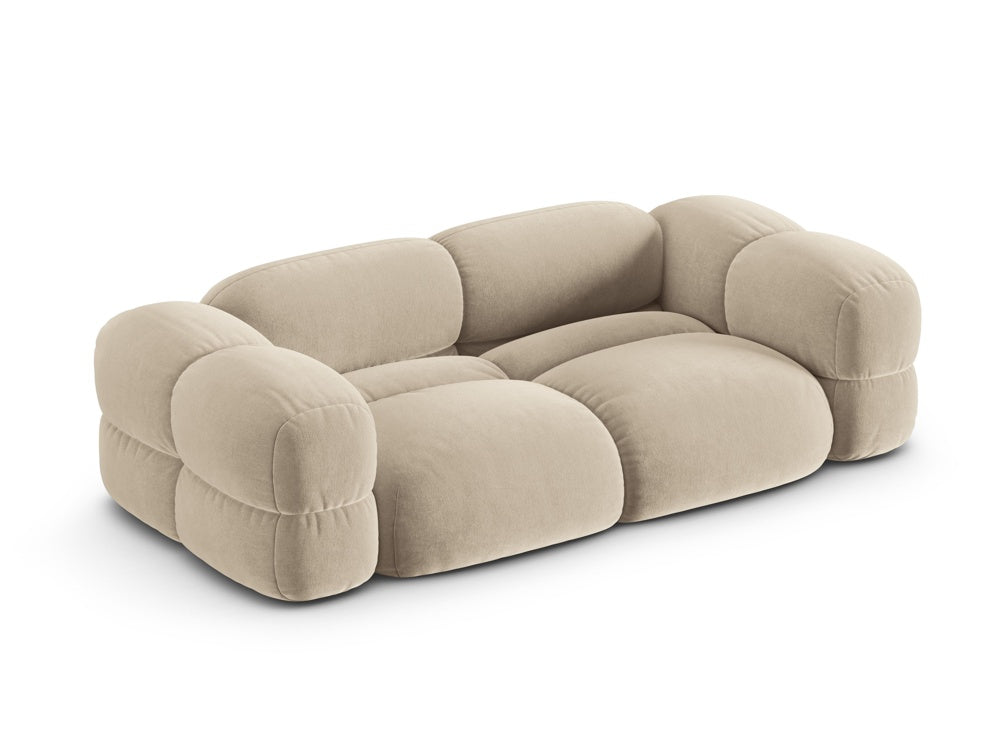 Sofa 3-osobowa aksamitna LORETTO beżowy