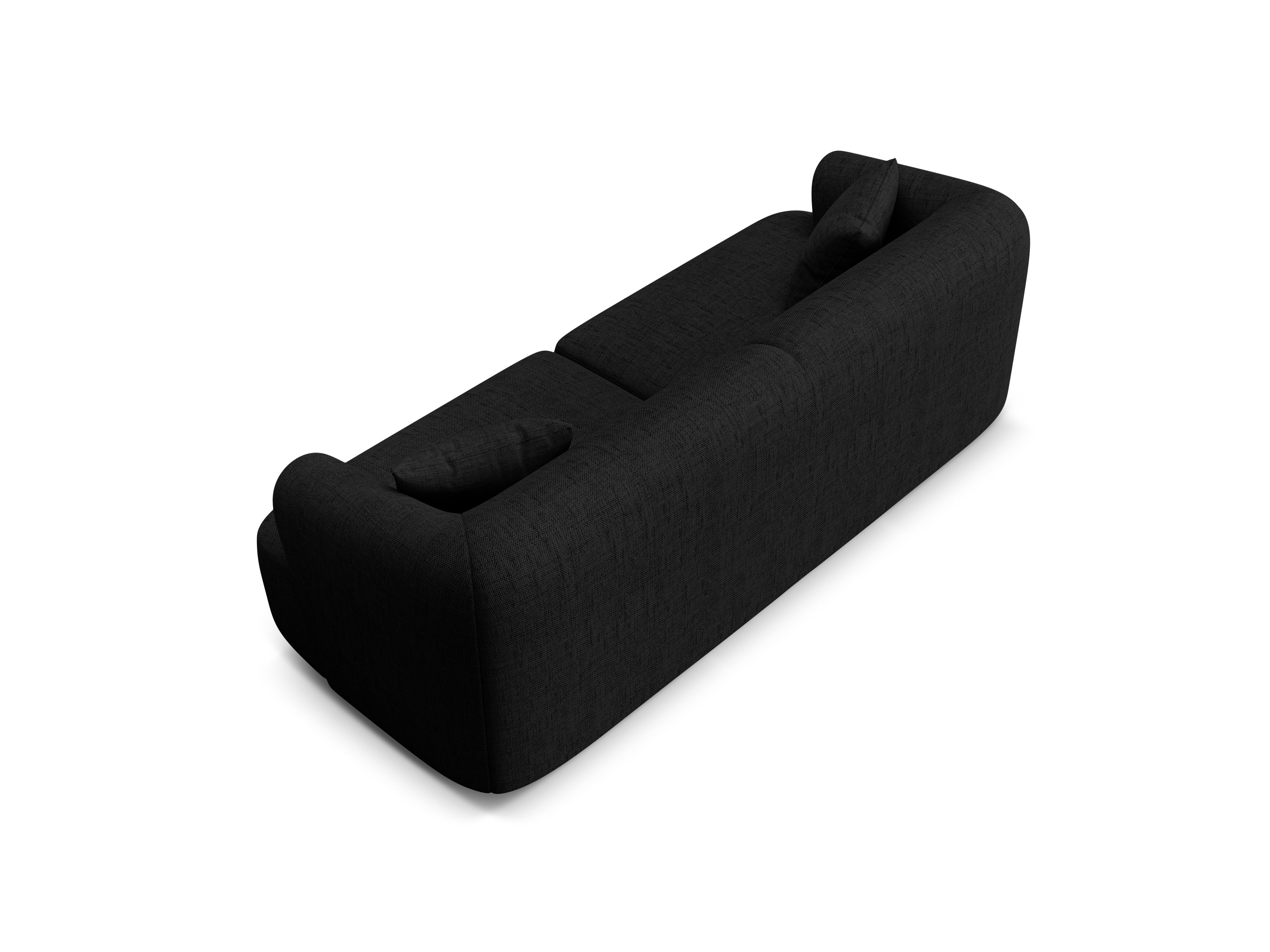 Sofa 3-osobowa CAMPI czarny szenil
