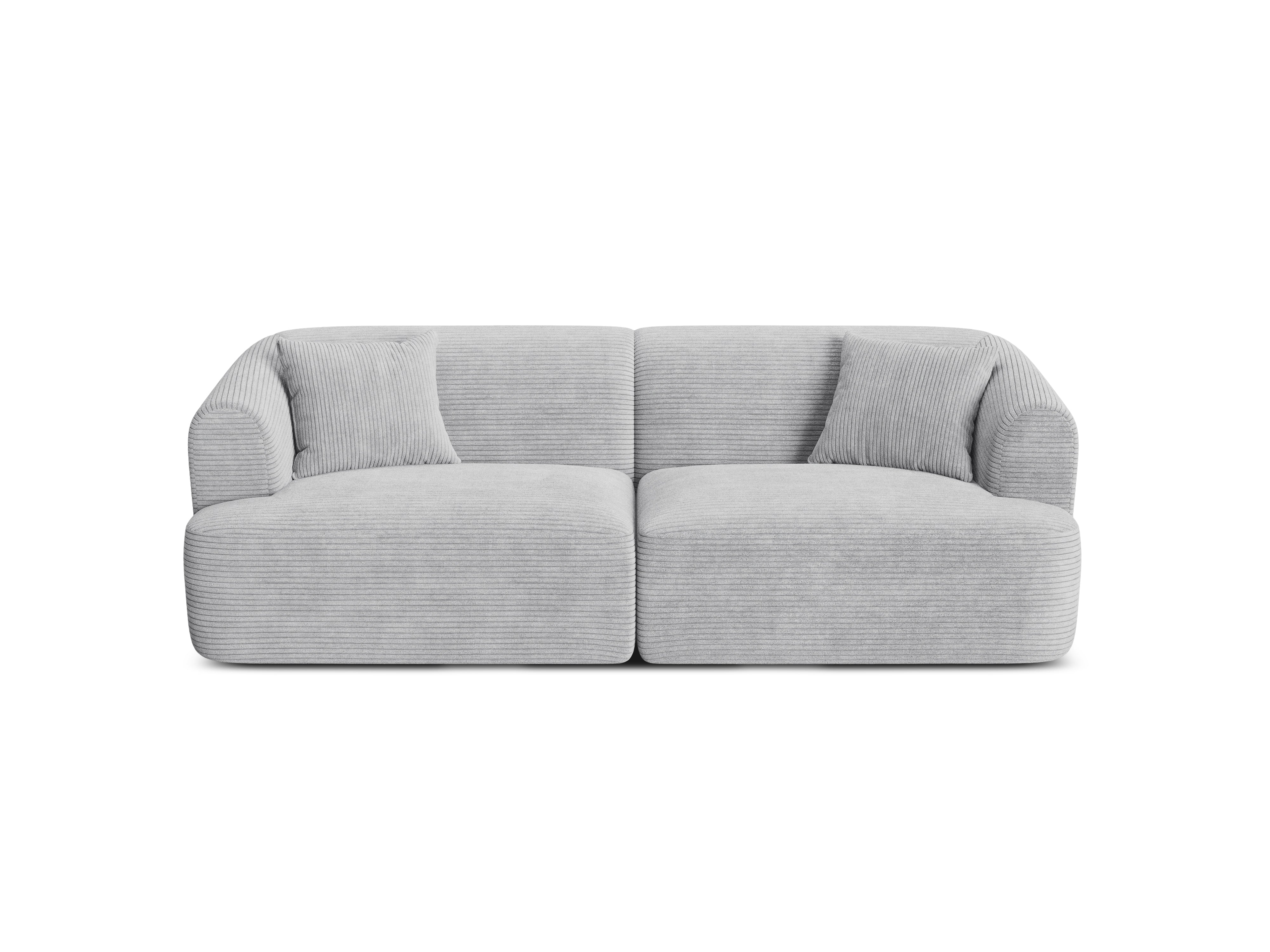 Sofa 3-osobowa CAMPI jasnoszary sztruks