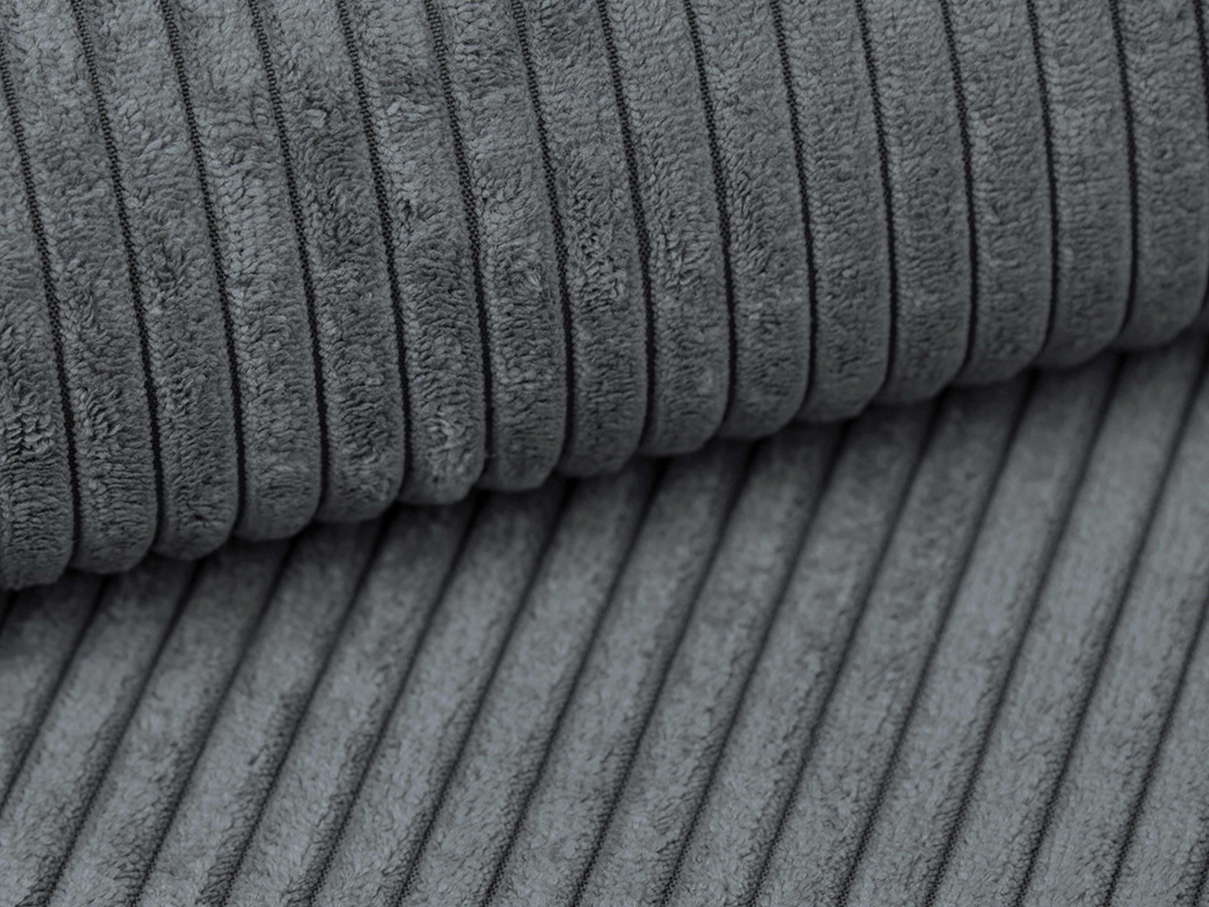 3-seater Sofa CAMPI gray corduroy