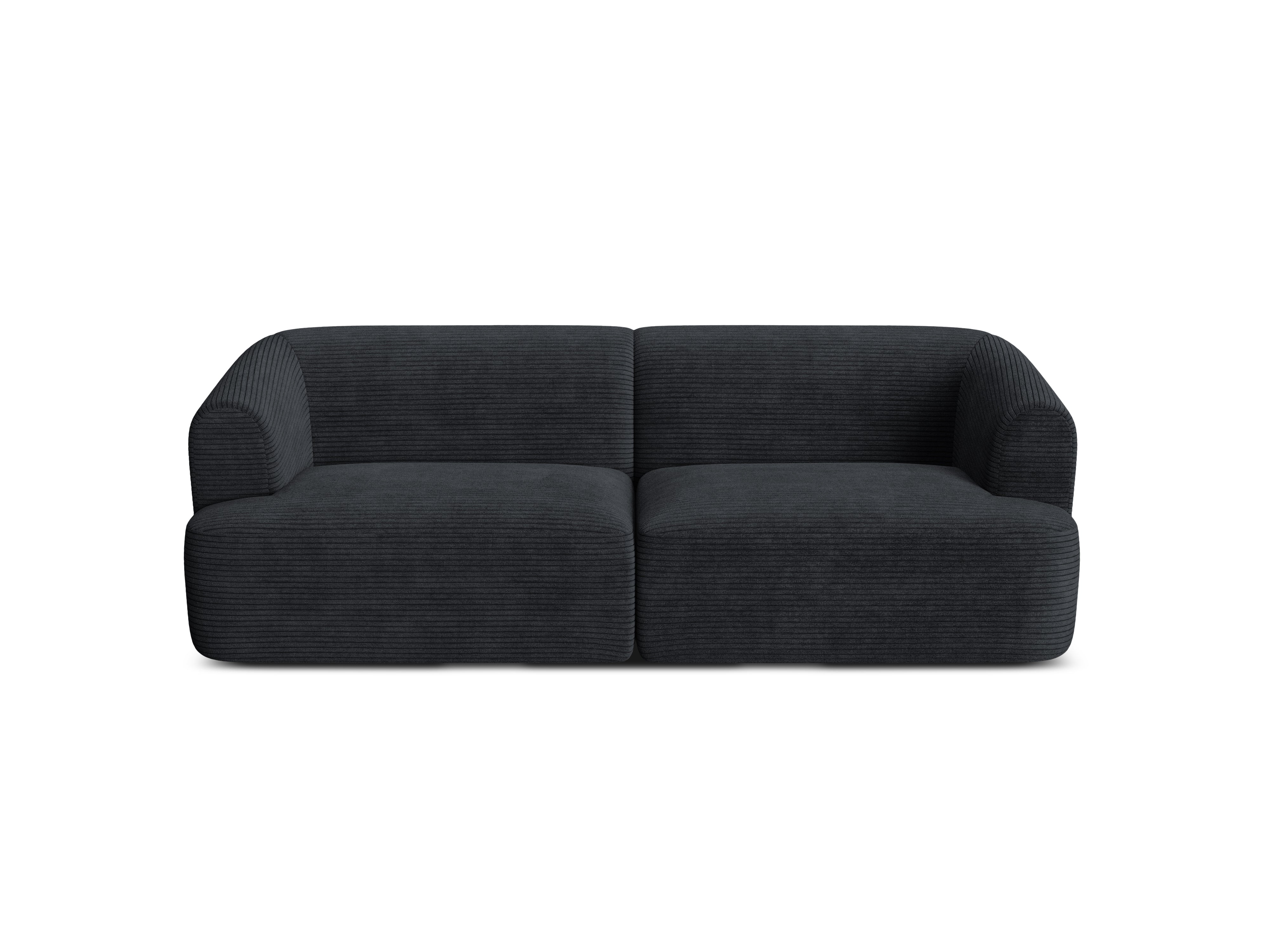 Sofa 3-osobowa CAMPI czarny sztruks
