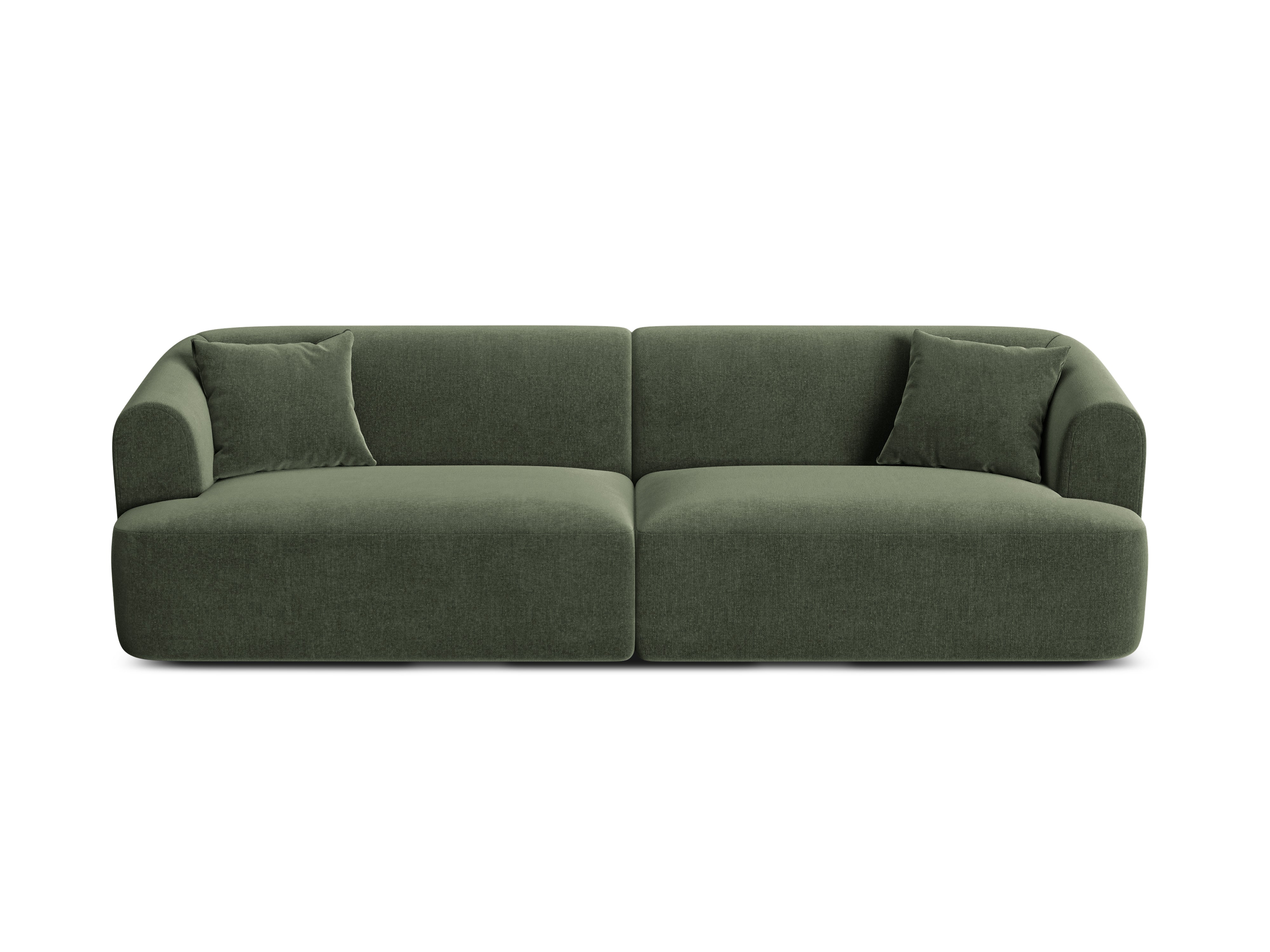 Sofa aksamitna 4-osobowa CAMPI zielony