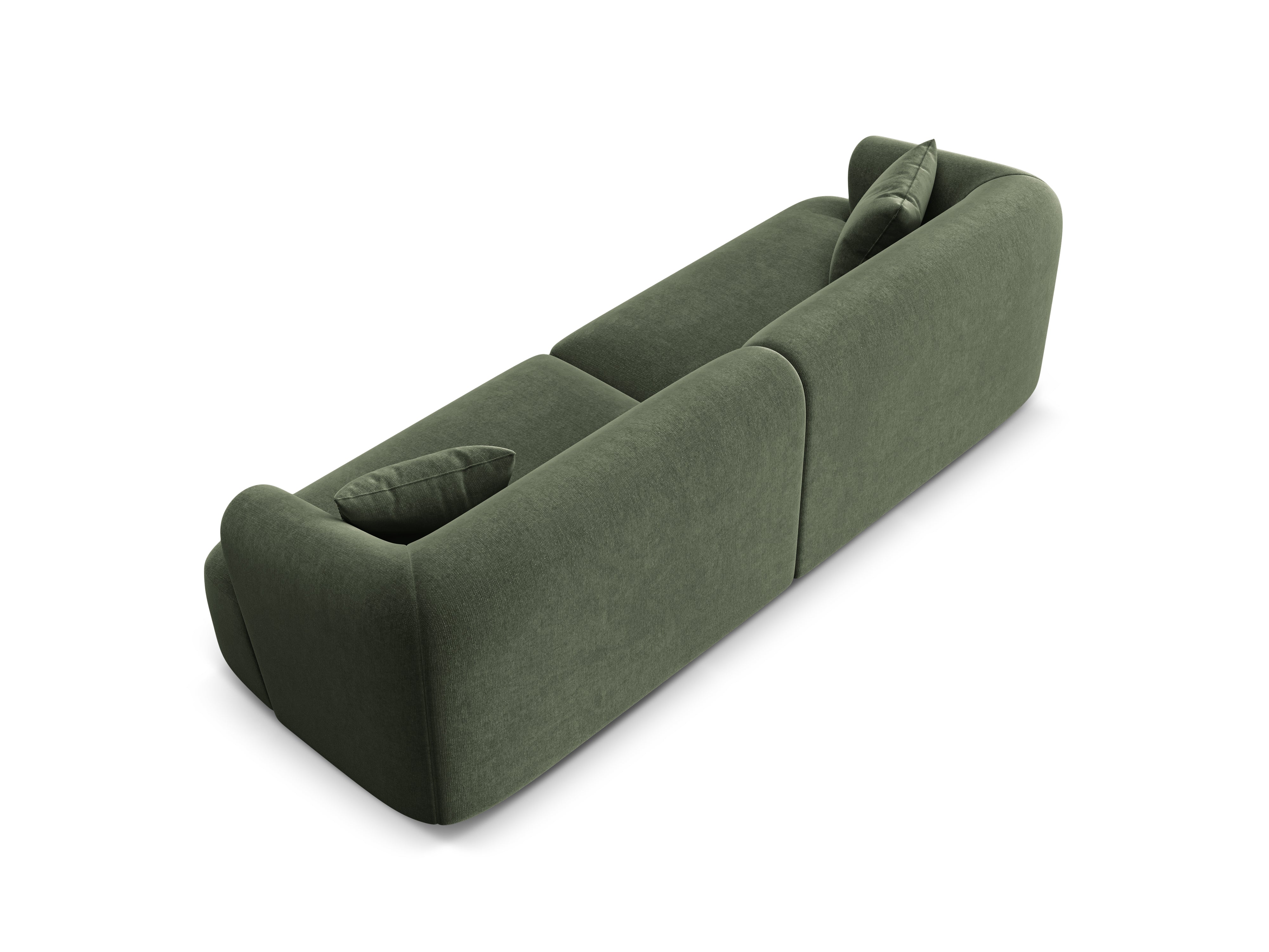Sofa aksamitna 4-osobowa CAMPI zielony