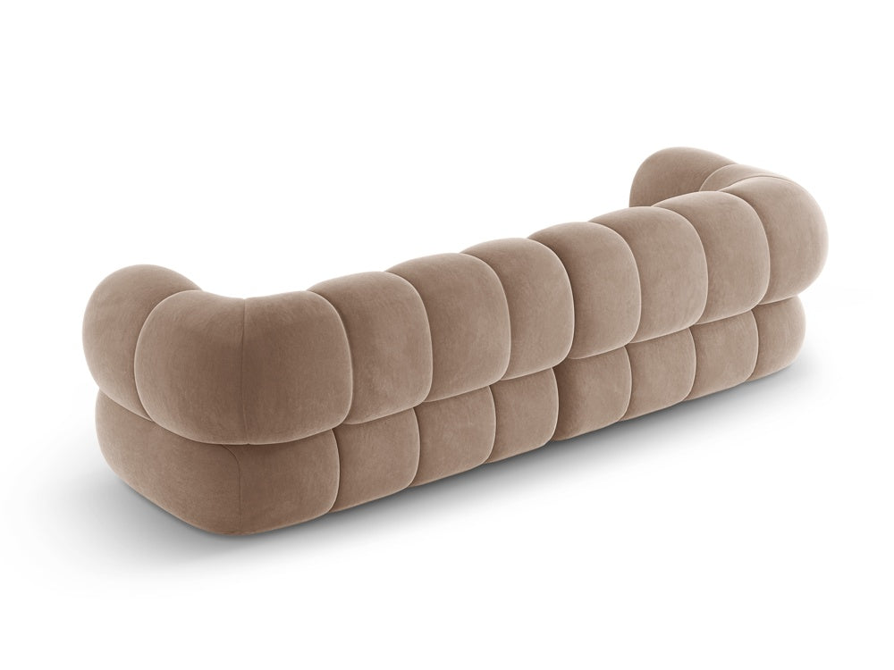 Sofa aksamitna 4-osobowa KOGE ciemnobeżowy