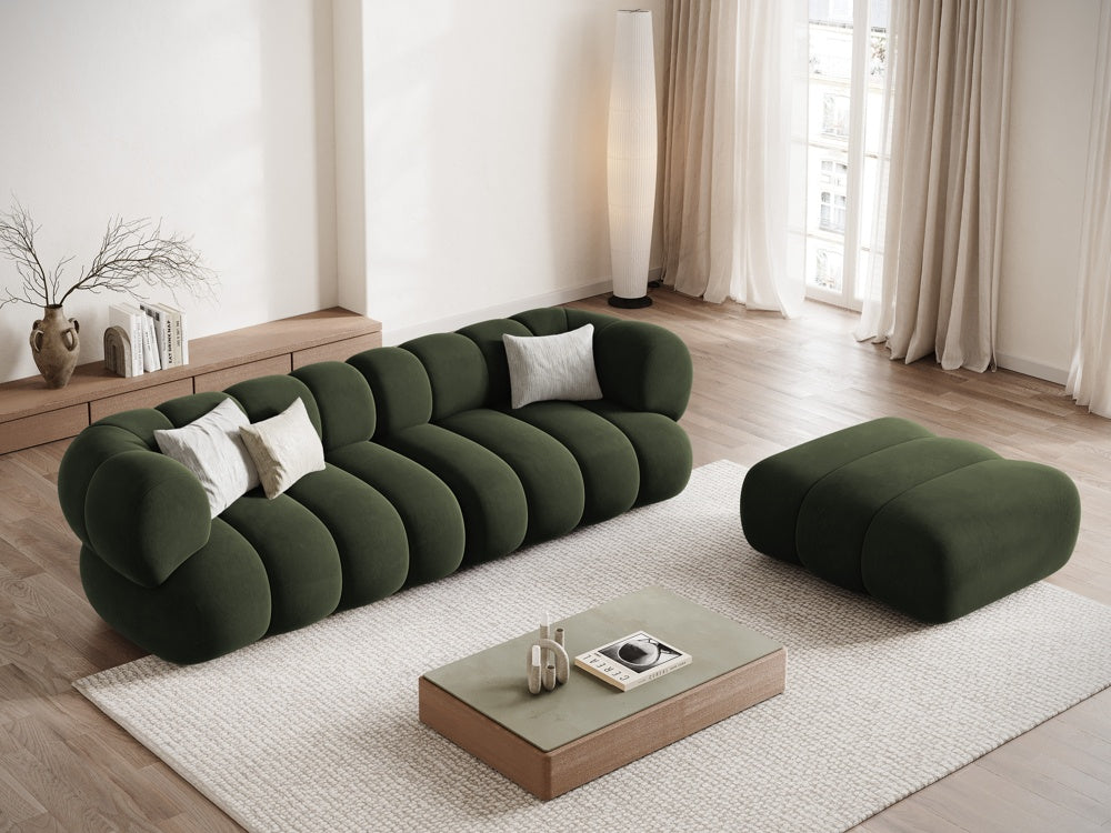 Sofa aksamitna 4-osobowa KOGE zielony