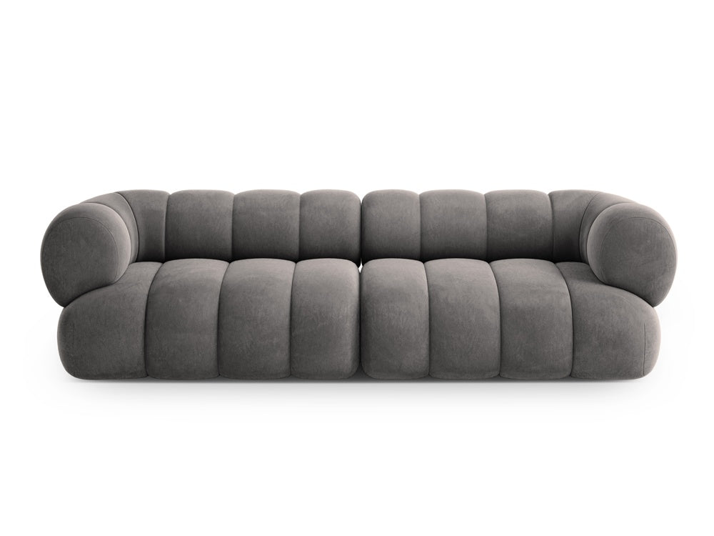 Sofa aksamitna 4-osobowa KOGE ciemnoszary