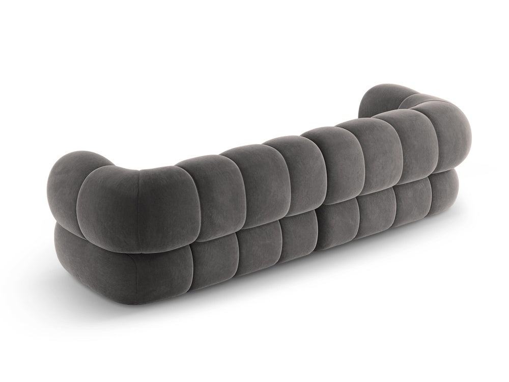 Sofa aksamitna 4-osobowa KOGE ciemnoszary