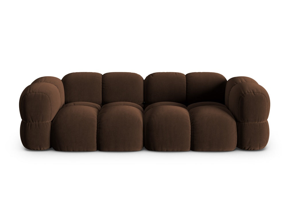 Sofa 4-osobowa aksamitna LORETTO czekoladowy