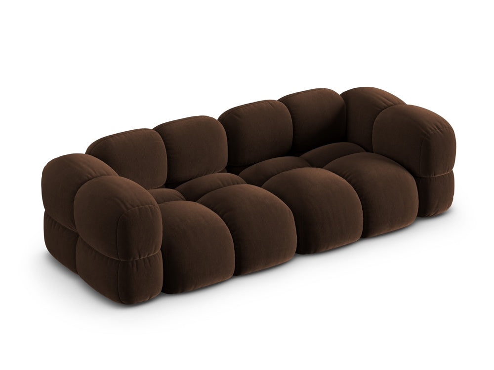 Sofa 4-osobowa aksamitna LORETTO czekoladowy
