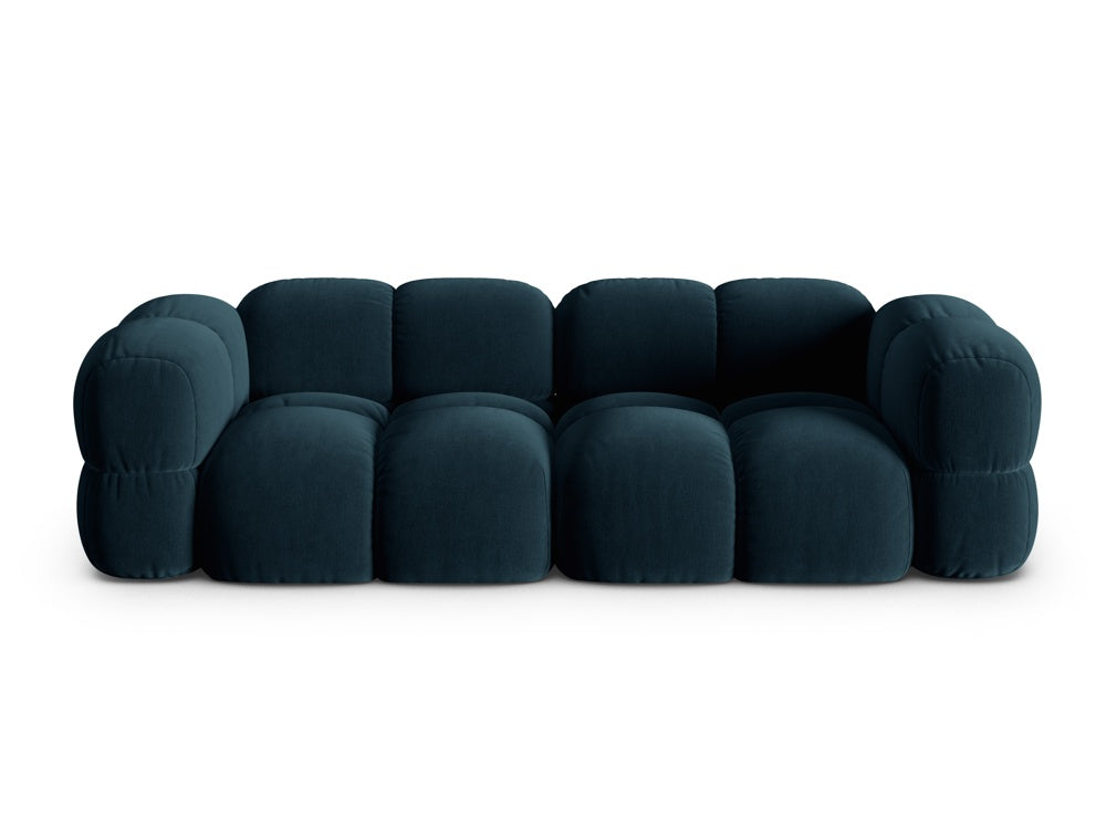 Sofa 4-osobowa aksamitna LORETTO petrol