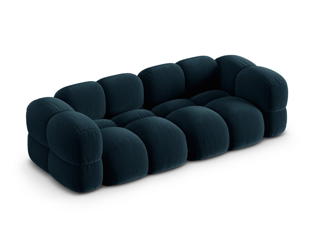 Sofa 4-osobowa aksamitna LORETTO petrol