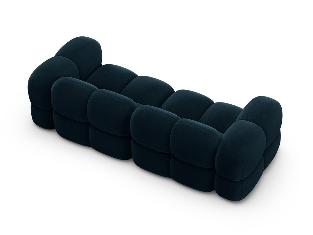 Sofa 4-osobowa aksamitna LORETTO petrol