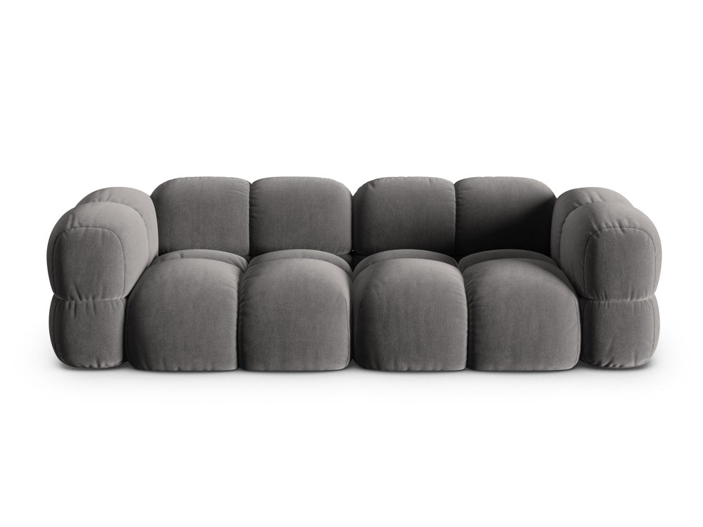 Sofa 4-osobowa aksamitna LORETTO szary