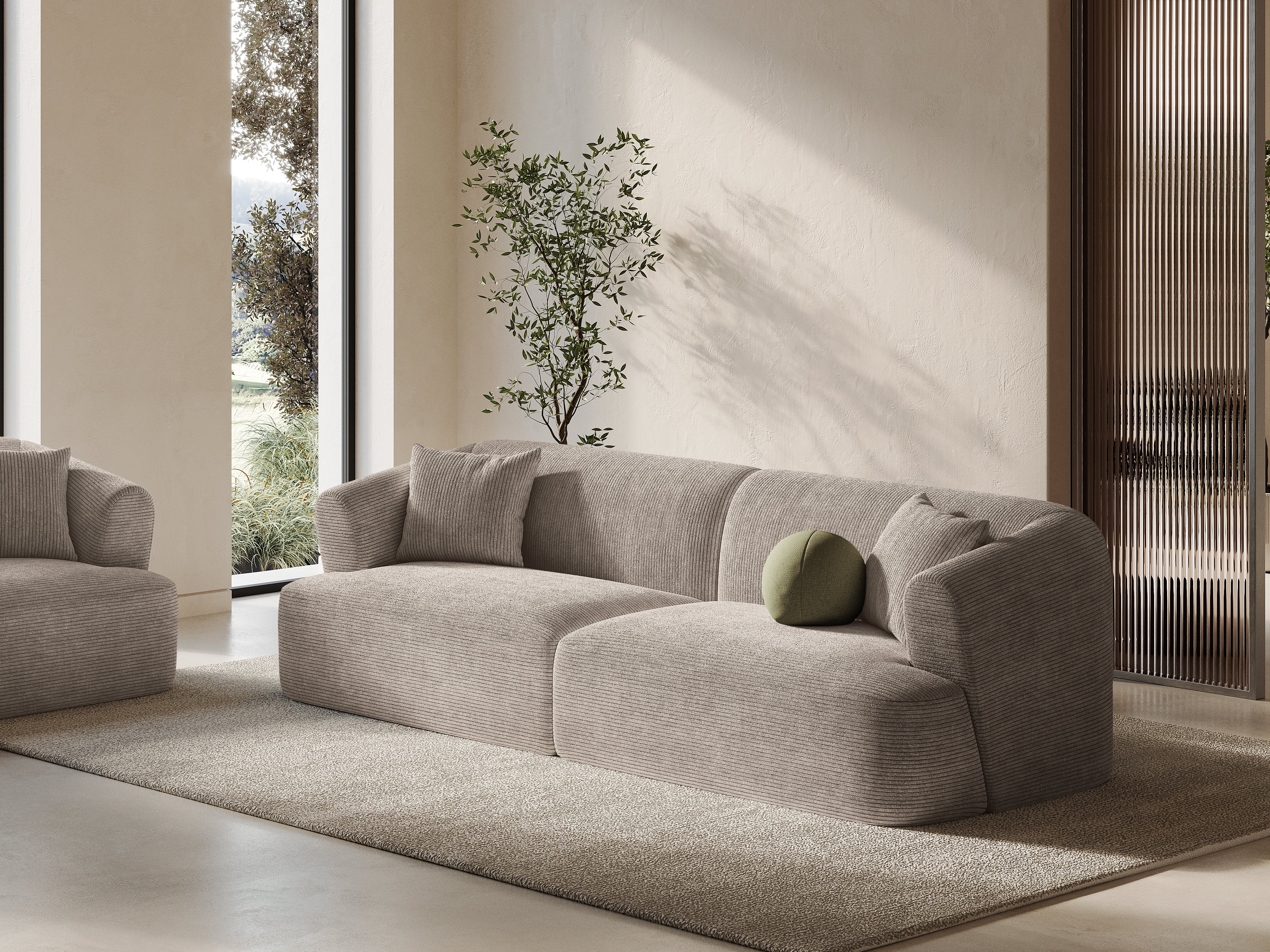 Sofa 4-osobowa CAMPI beżowy sztruks