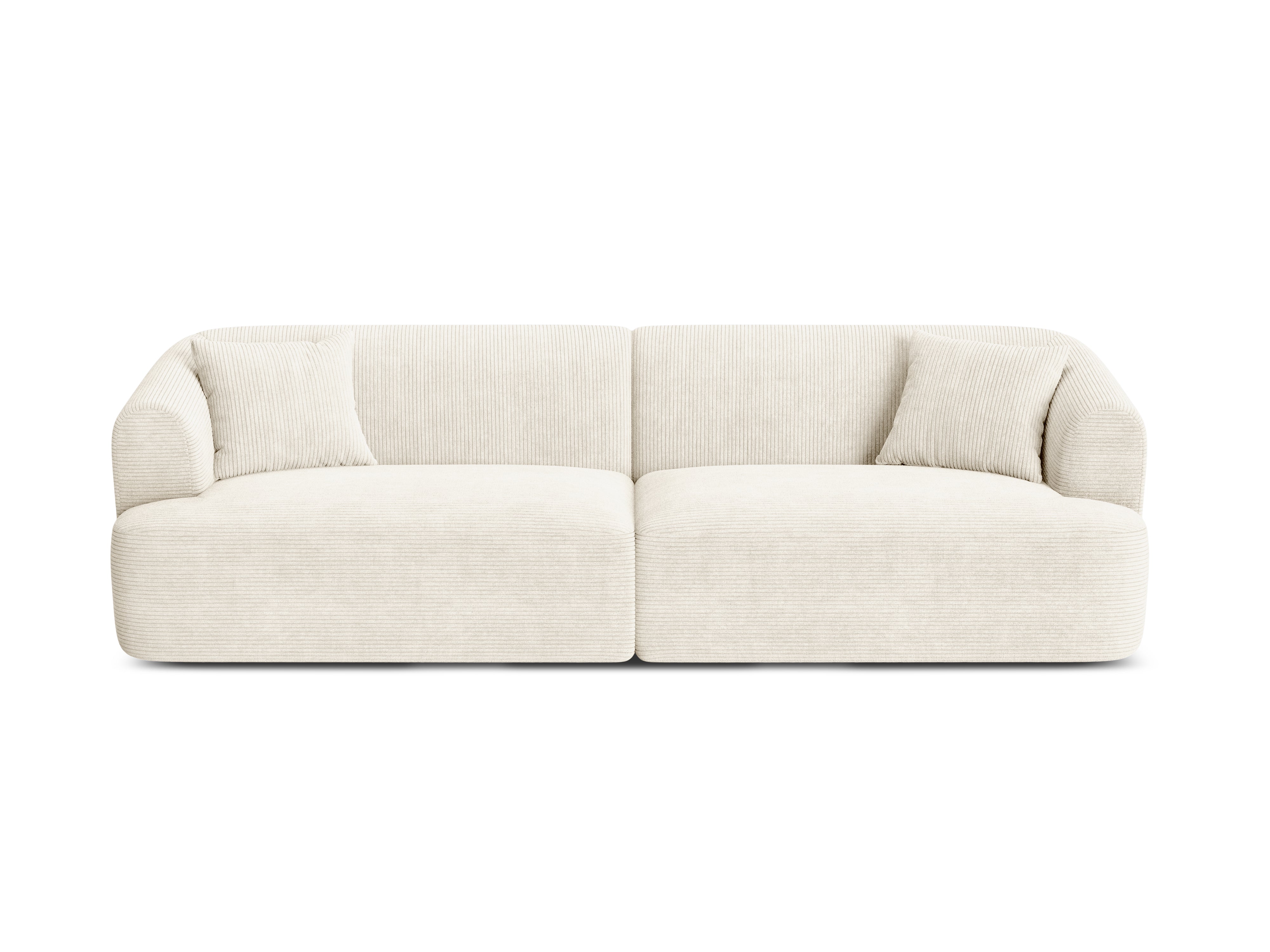 Sofa für 4 Personen CAMPI cremefarbener Cord