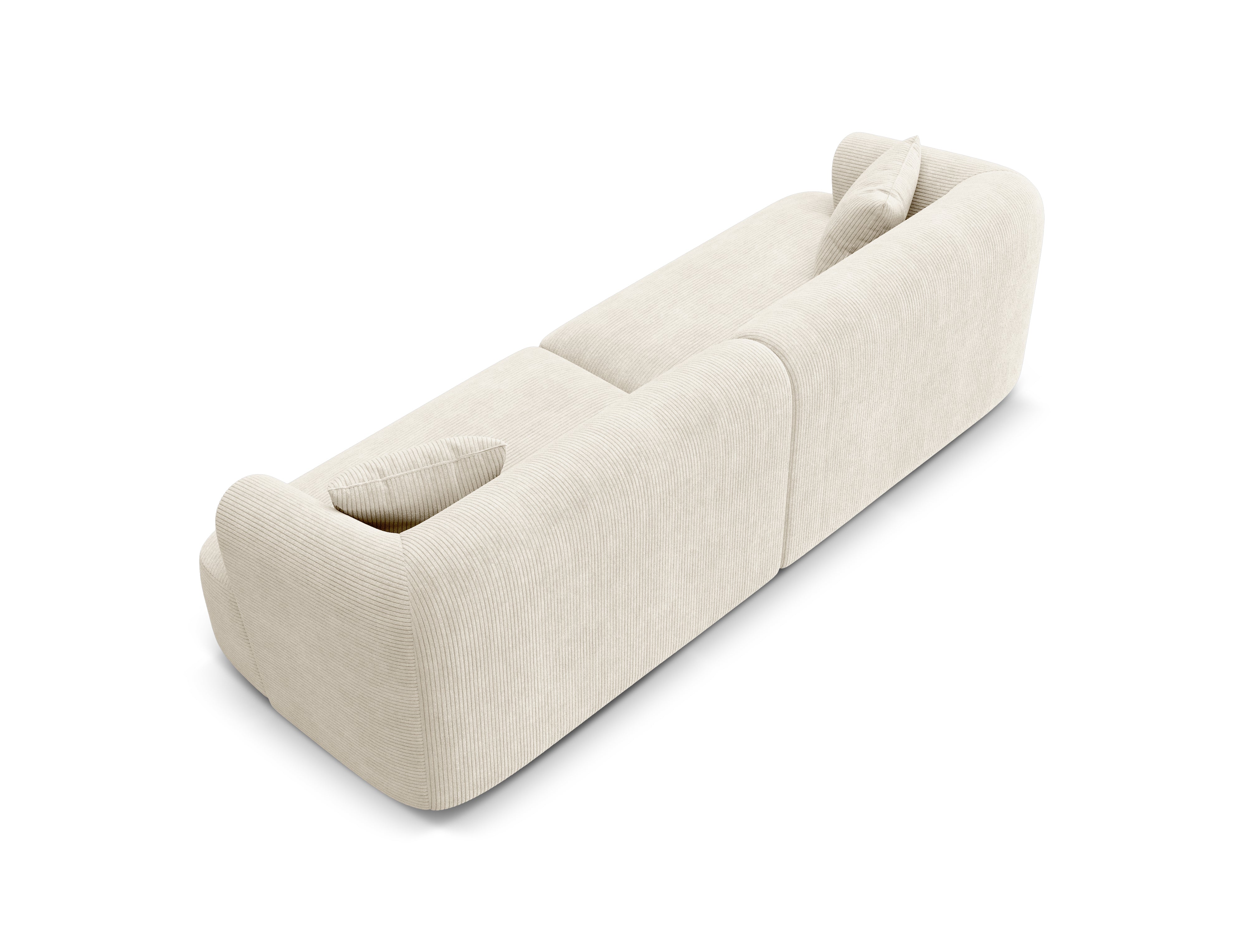 Sofa für 4 Personen CAMPI cremefarbener Cord