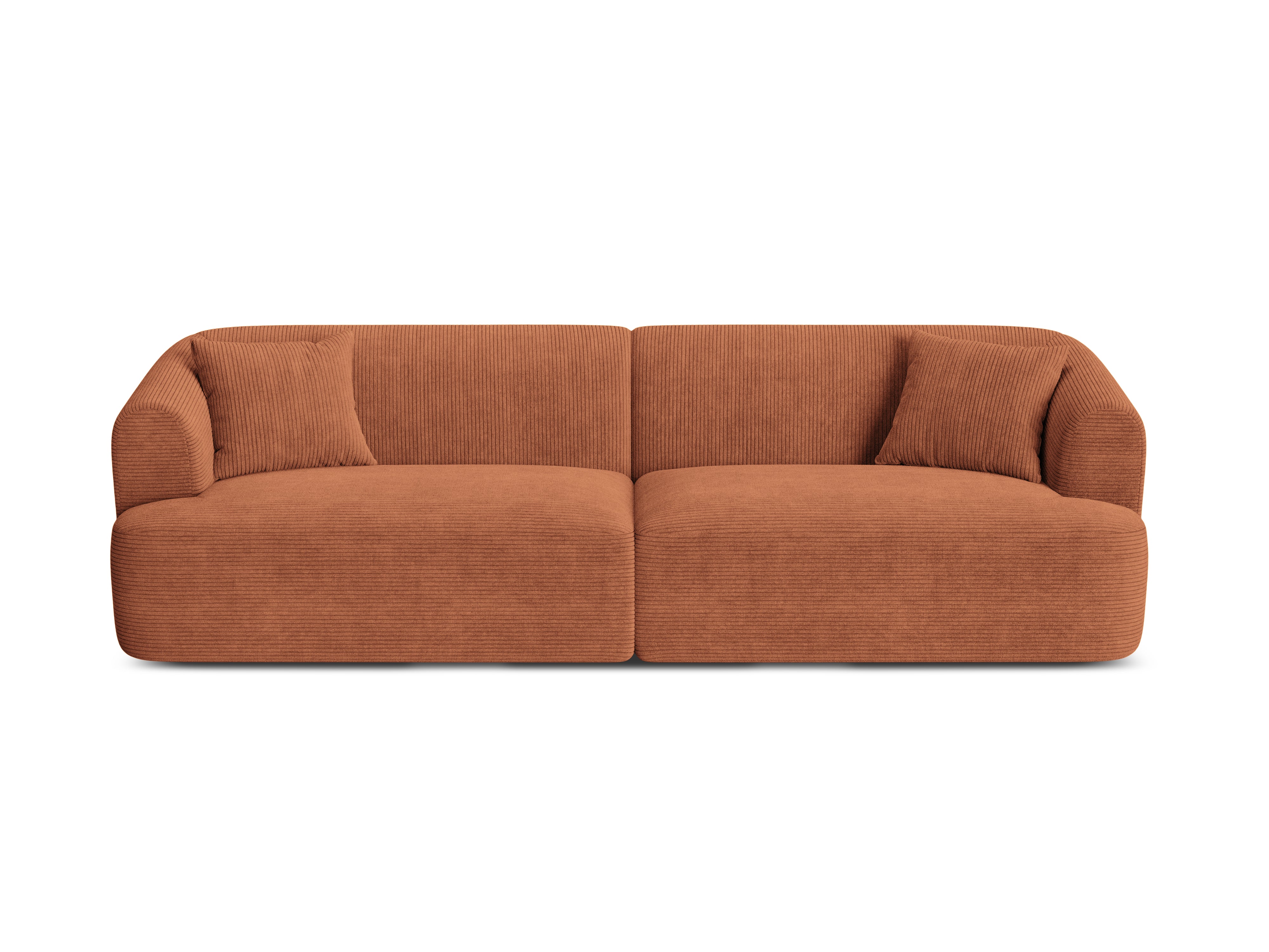 Sofa für 4 Personen CAMPI ziegelroter Cord