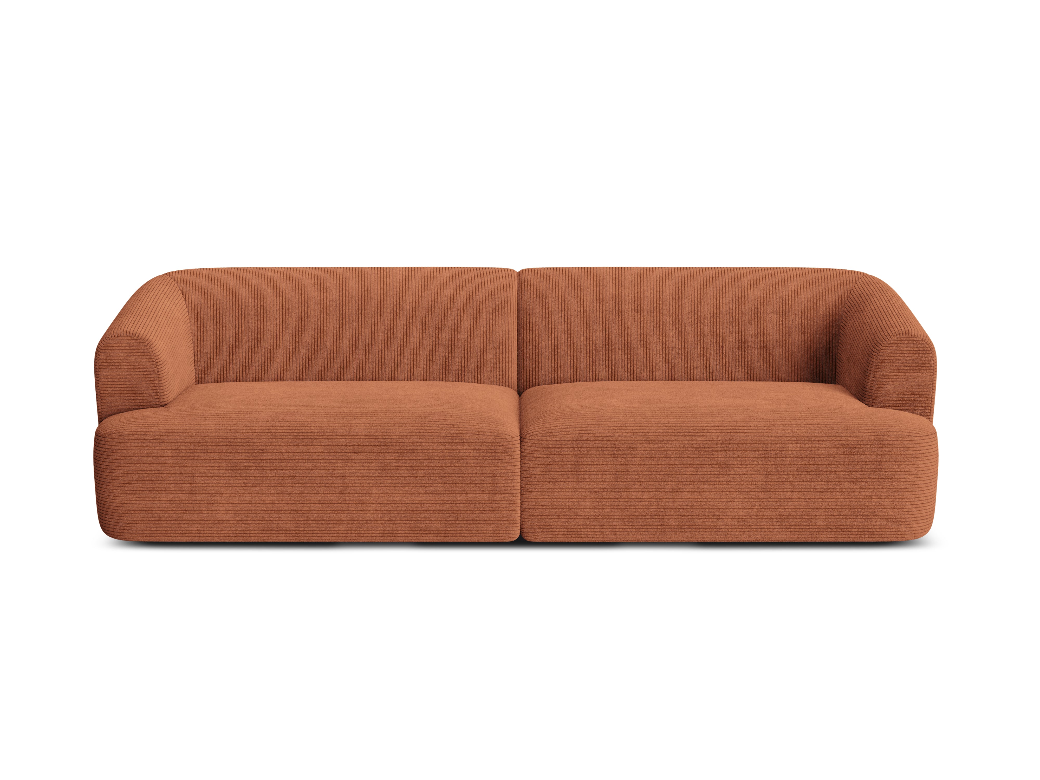Sofa für 4 Personen CAMPI ziegelroter Cord