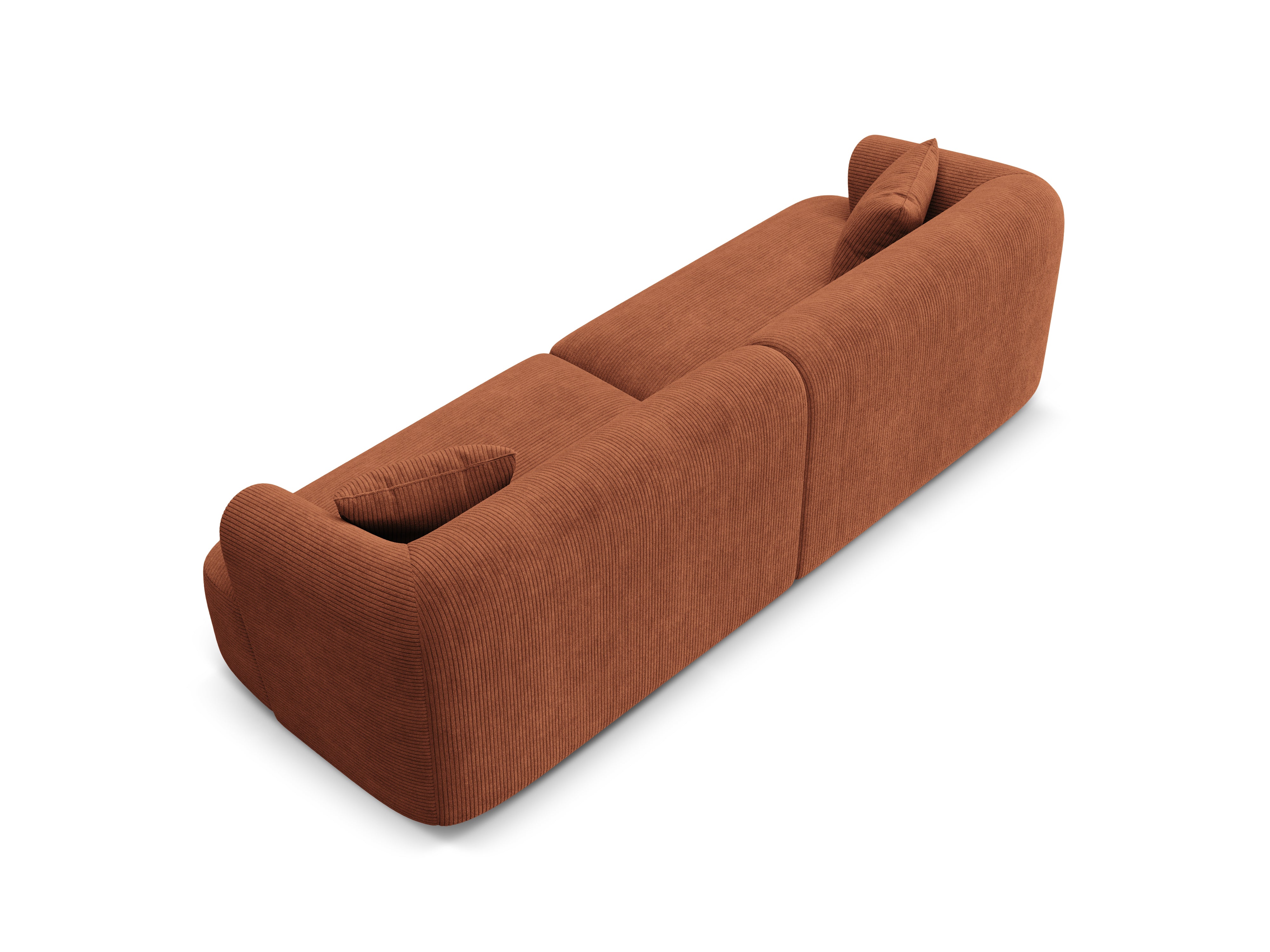 Sofa für 4 Personen CAMPI ziegelroter Cord