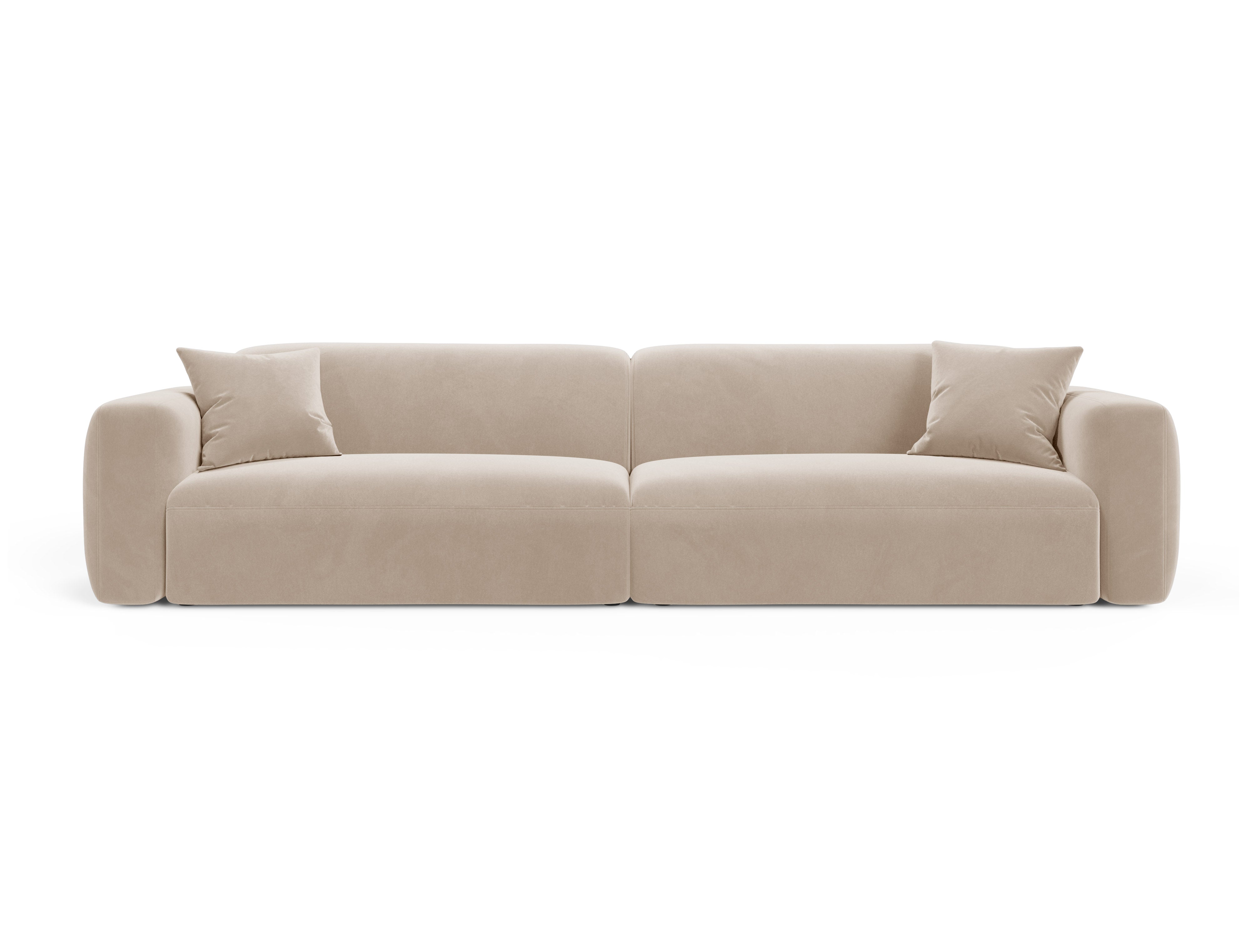 Sofa aksamitna 4-osobowa STRINO beżowy