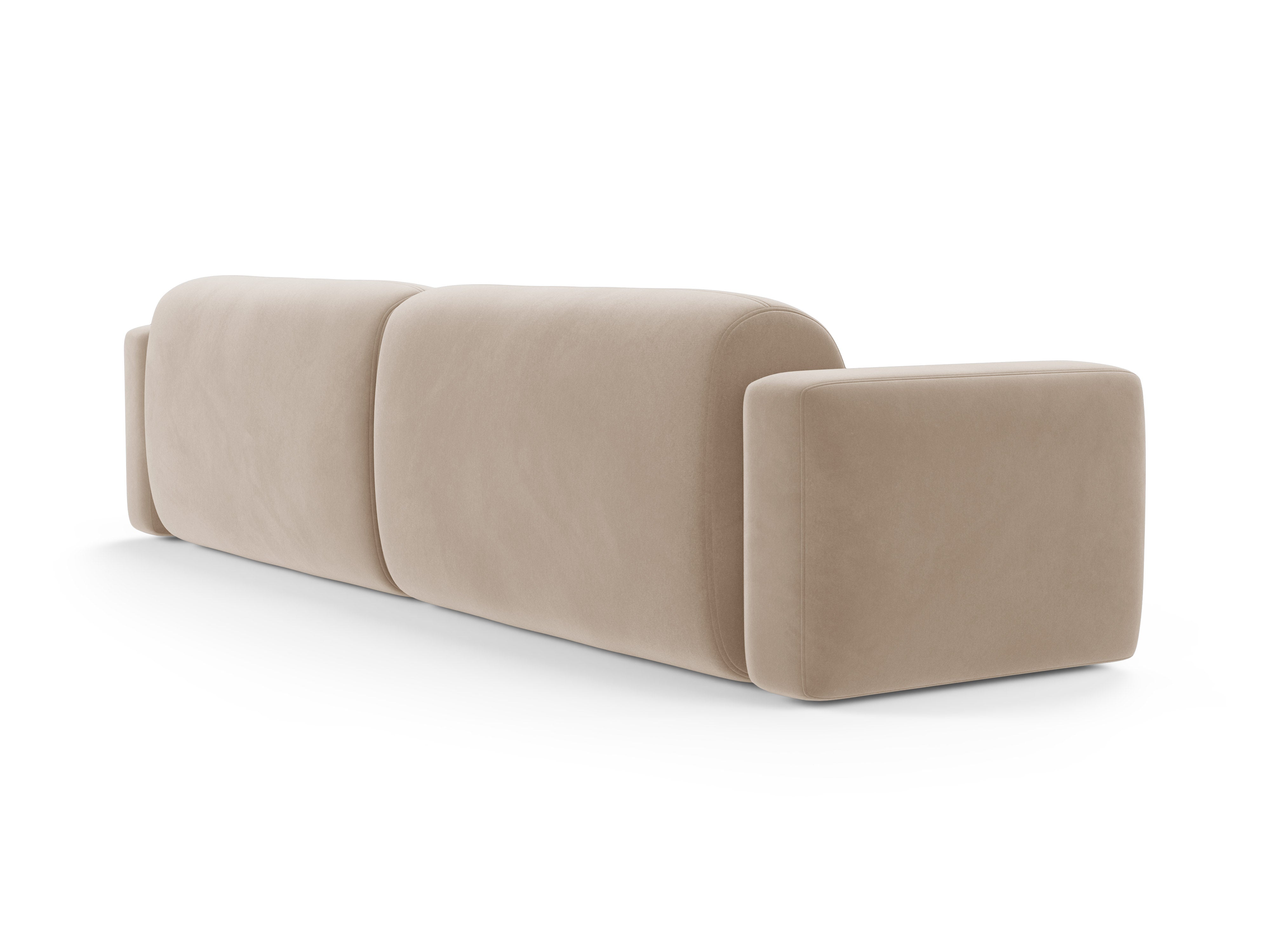 Sofa aksamitna 4-osobowa STRINO beżowy