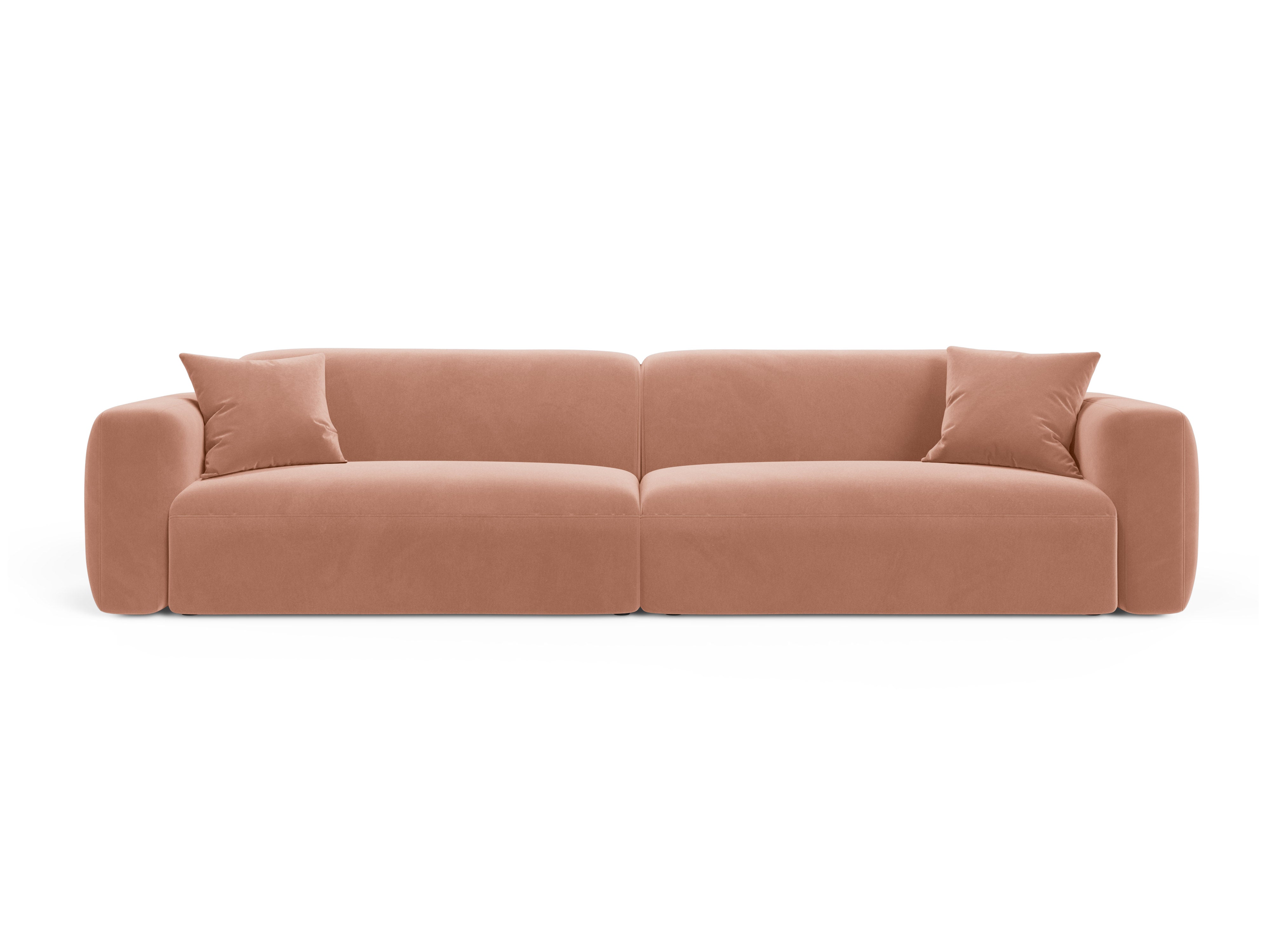Sofa aksamitna 4-osobowa STRINO różowy