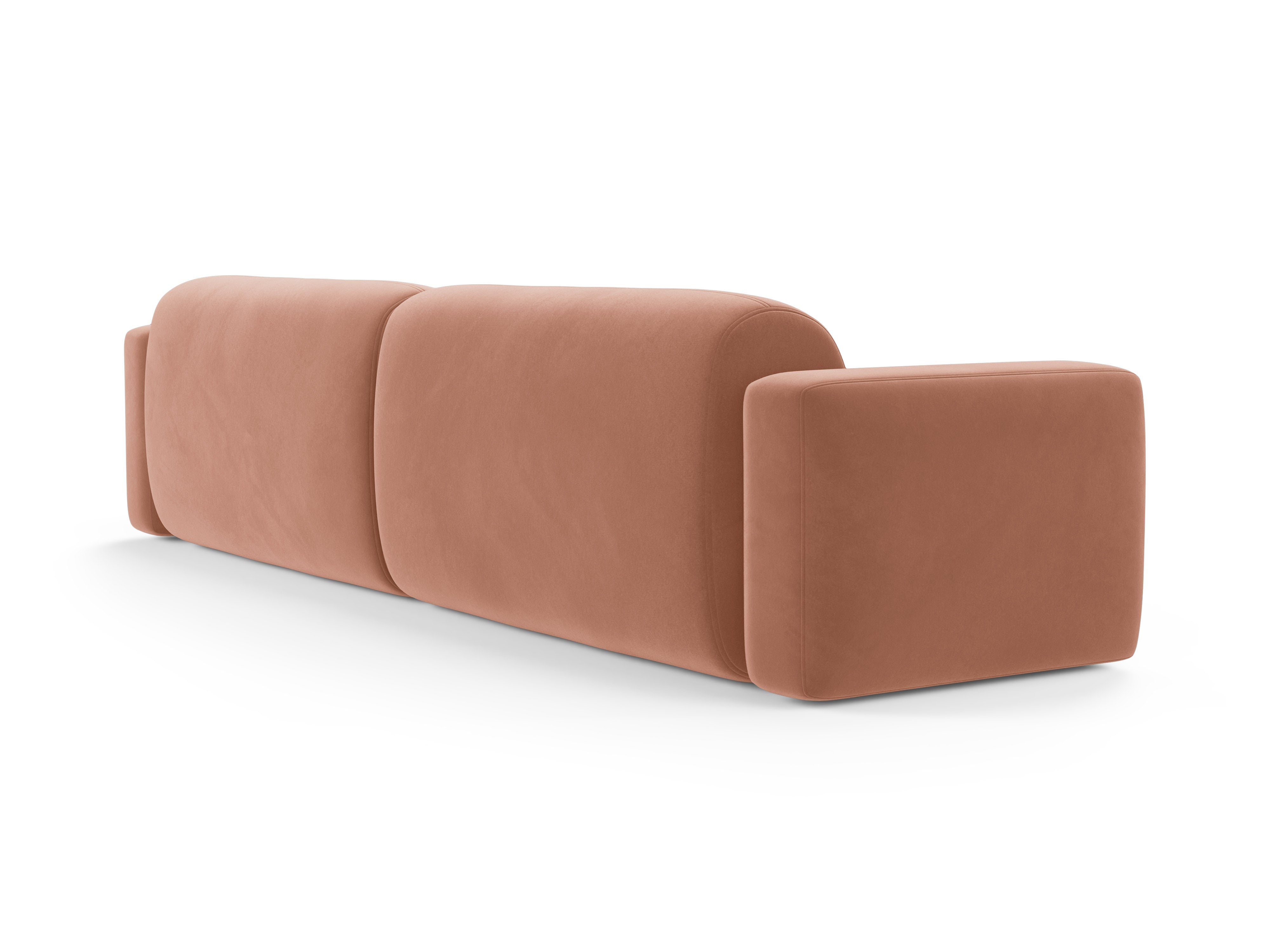 Sofa aksamitna 4-osobowa STRINO różowy