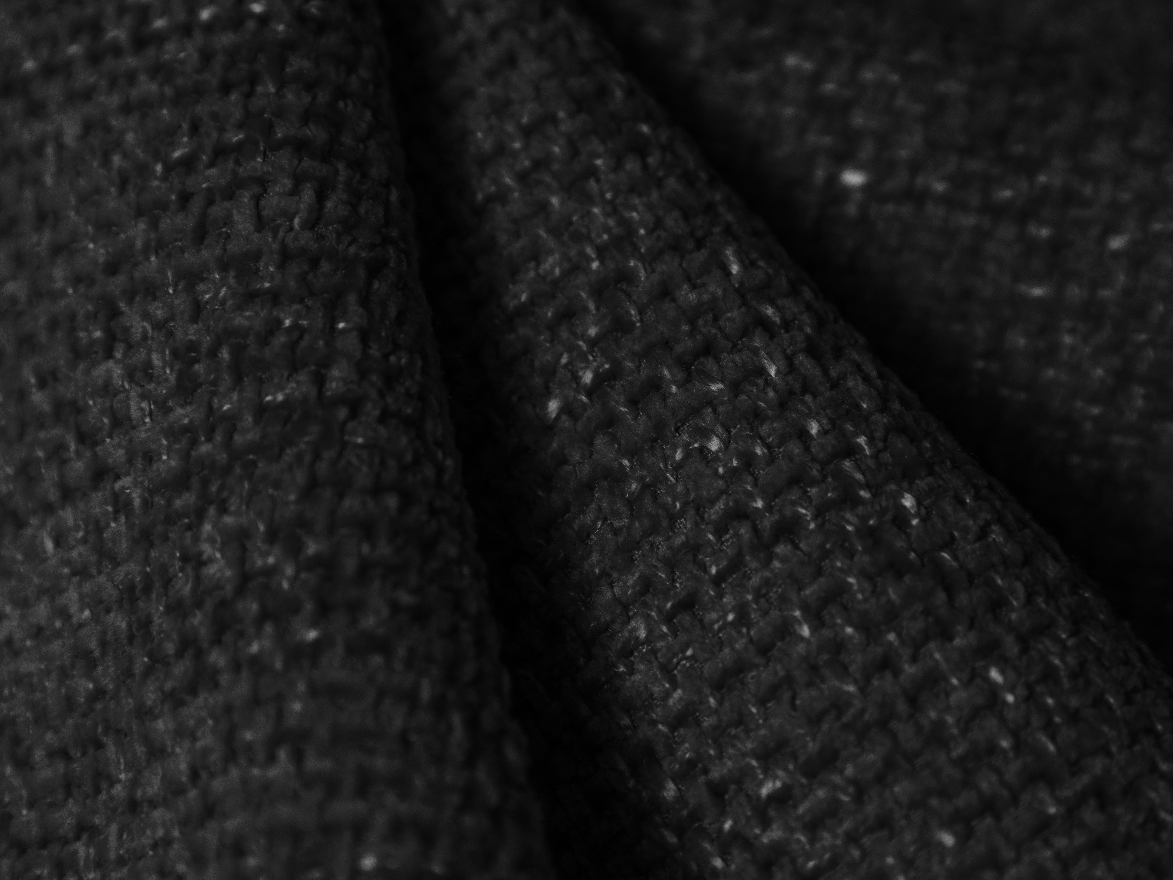 Symmetrische Eckcouch CHICAGO schwarzer Chenille