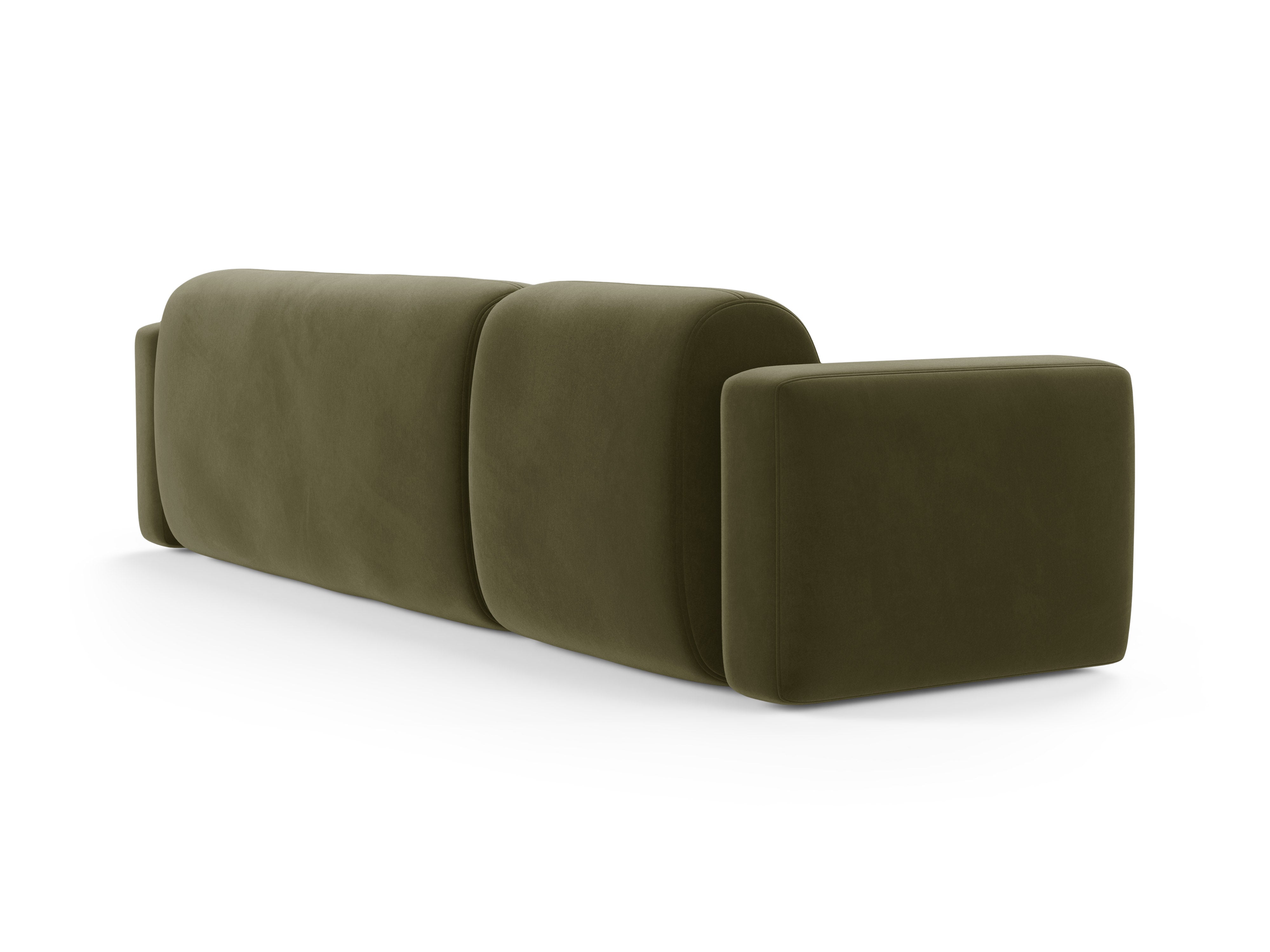 Samt-Ecksofa rechts STRINO grün