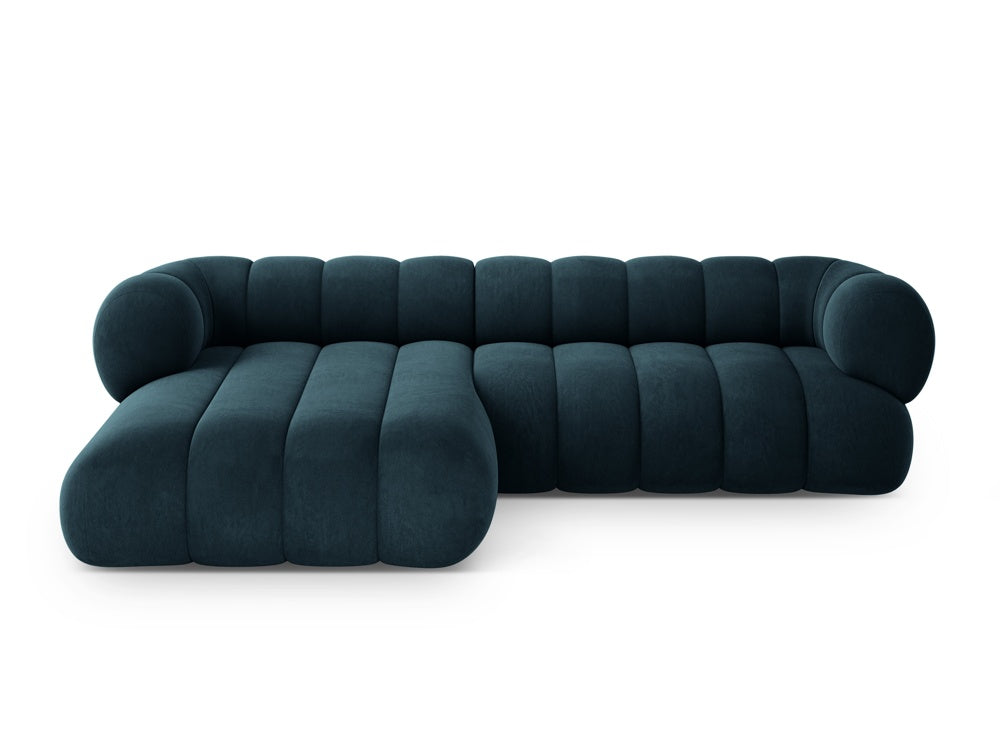 Samt-Ecksofa für 5 Personen links KOGE petrol
