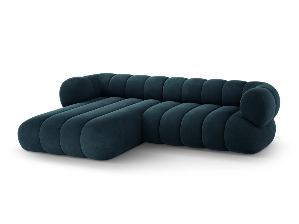 Samt-Ecksofa für 5 Personen links KOGE petrol