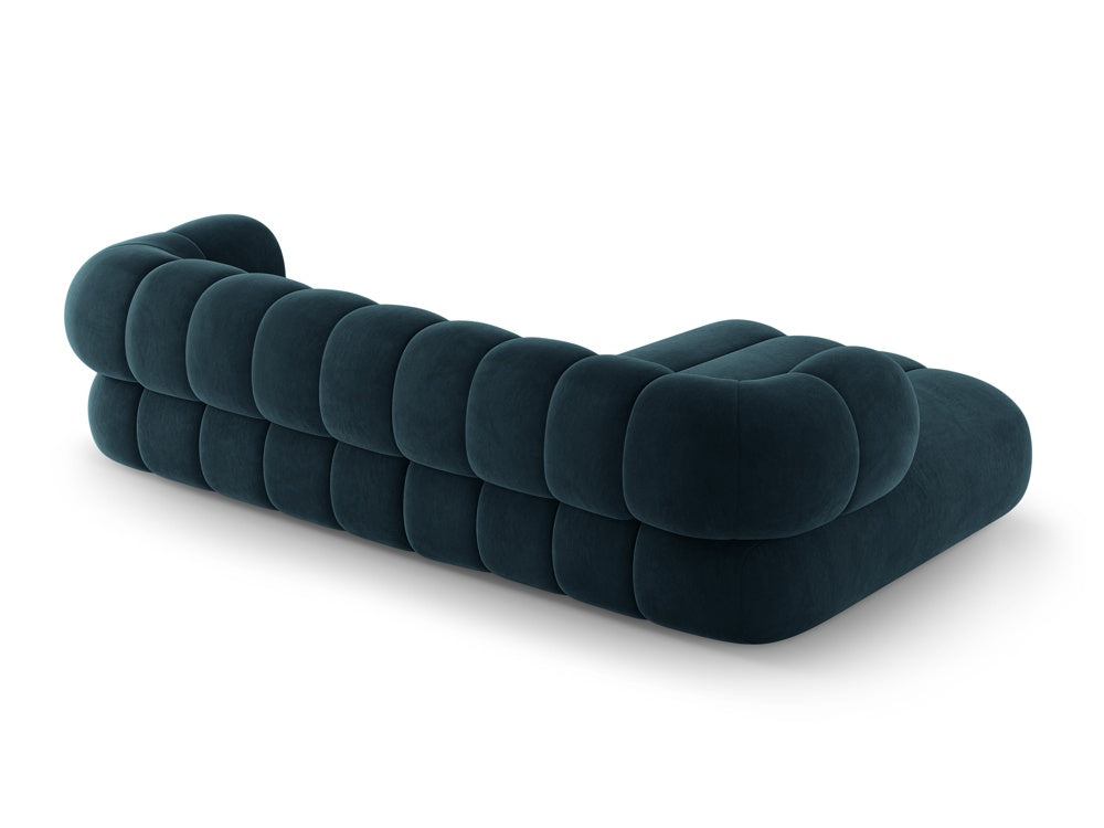 Samt-Ecksofa für 5 Personen links KOGE petrol