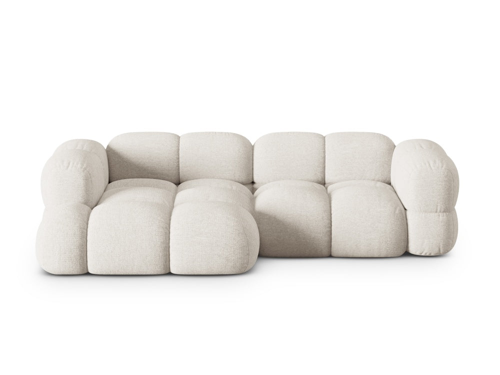 Left-facing 3-seater corner sofa LORETTO light beige