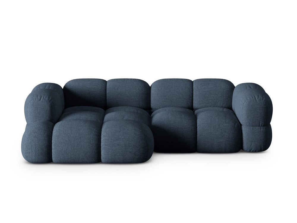 3-sitziger linker Ecksofa LORETTO blau