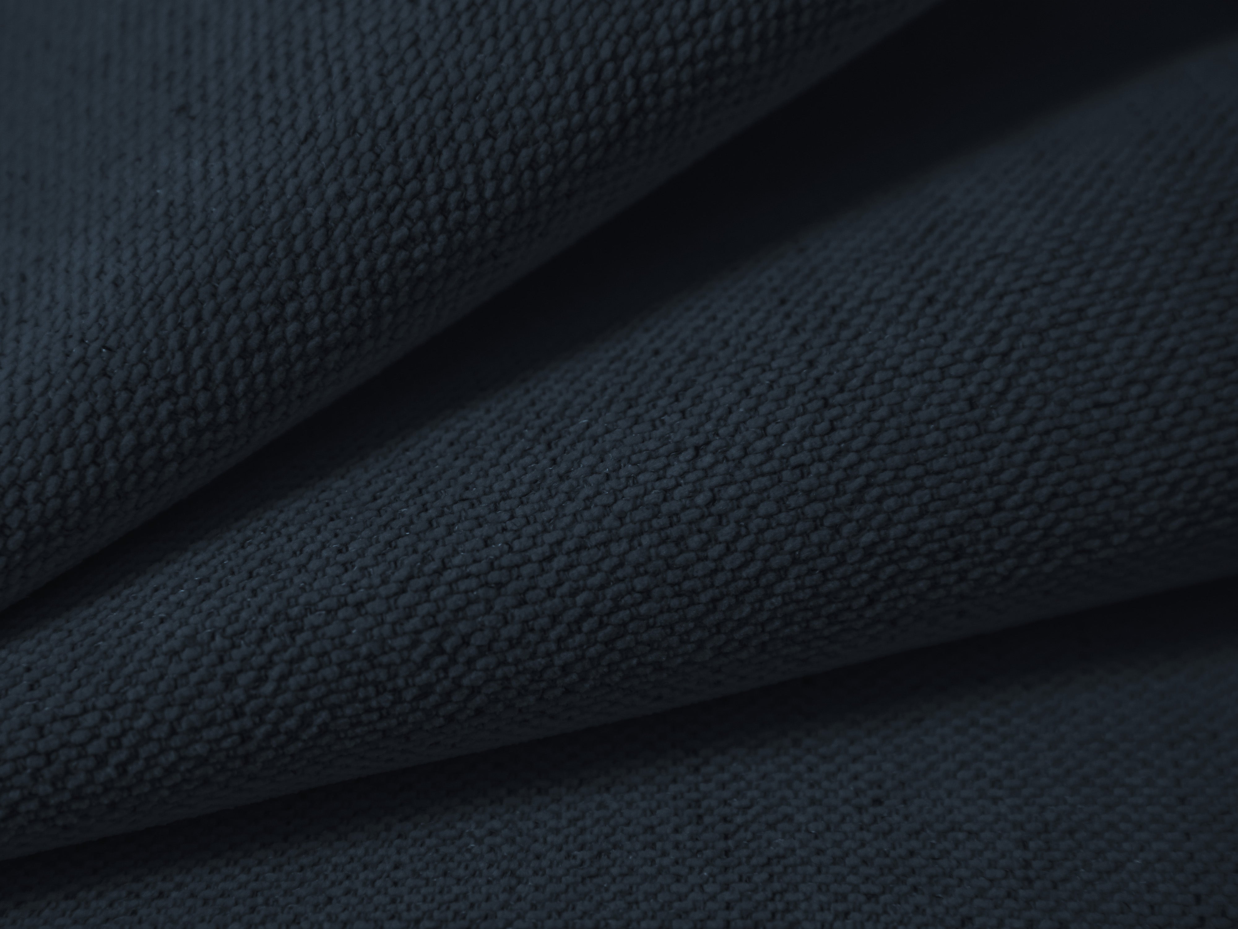 Rechtsseitige 3-Sitzer-Couch CAMPI in blauer Chenille