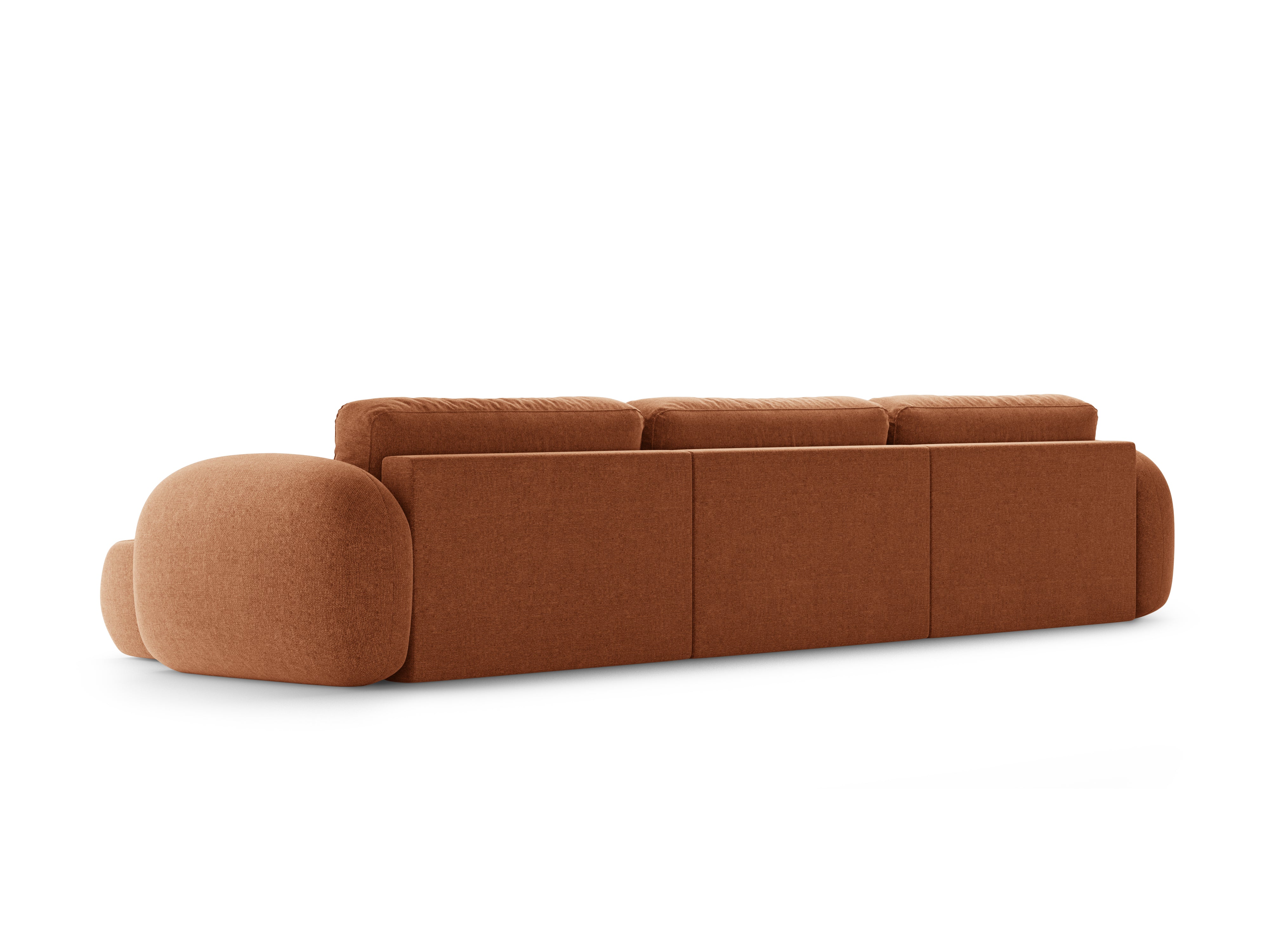 Sofa panoramiczna z funkcją spania 5-osobowa TONALE ceglany