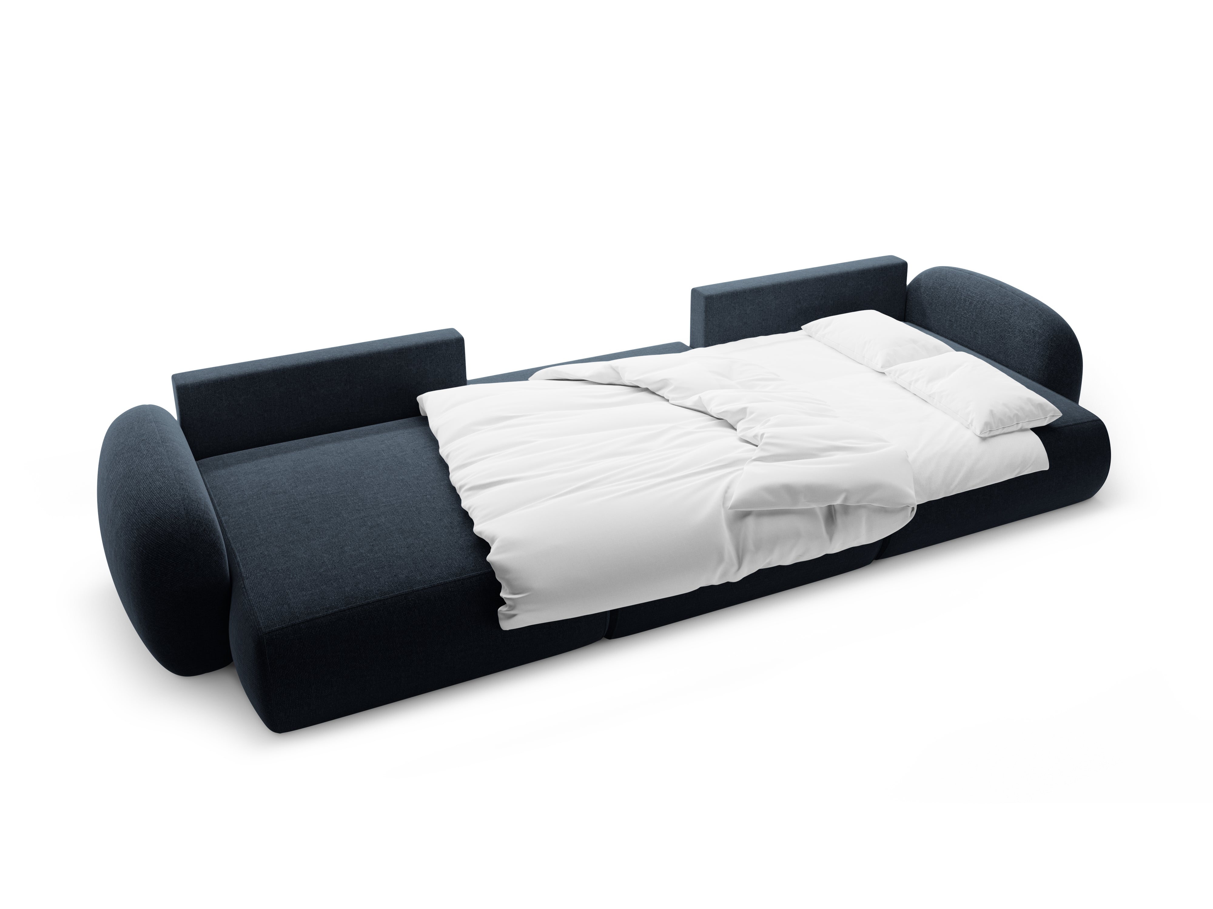 Sofa panoramiczna z funkcją spania 5-osobowa TONALE granatowy