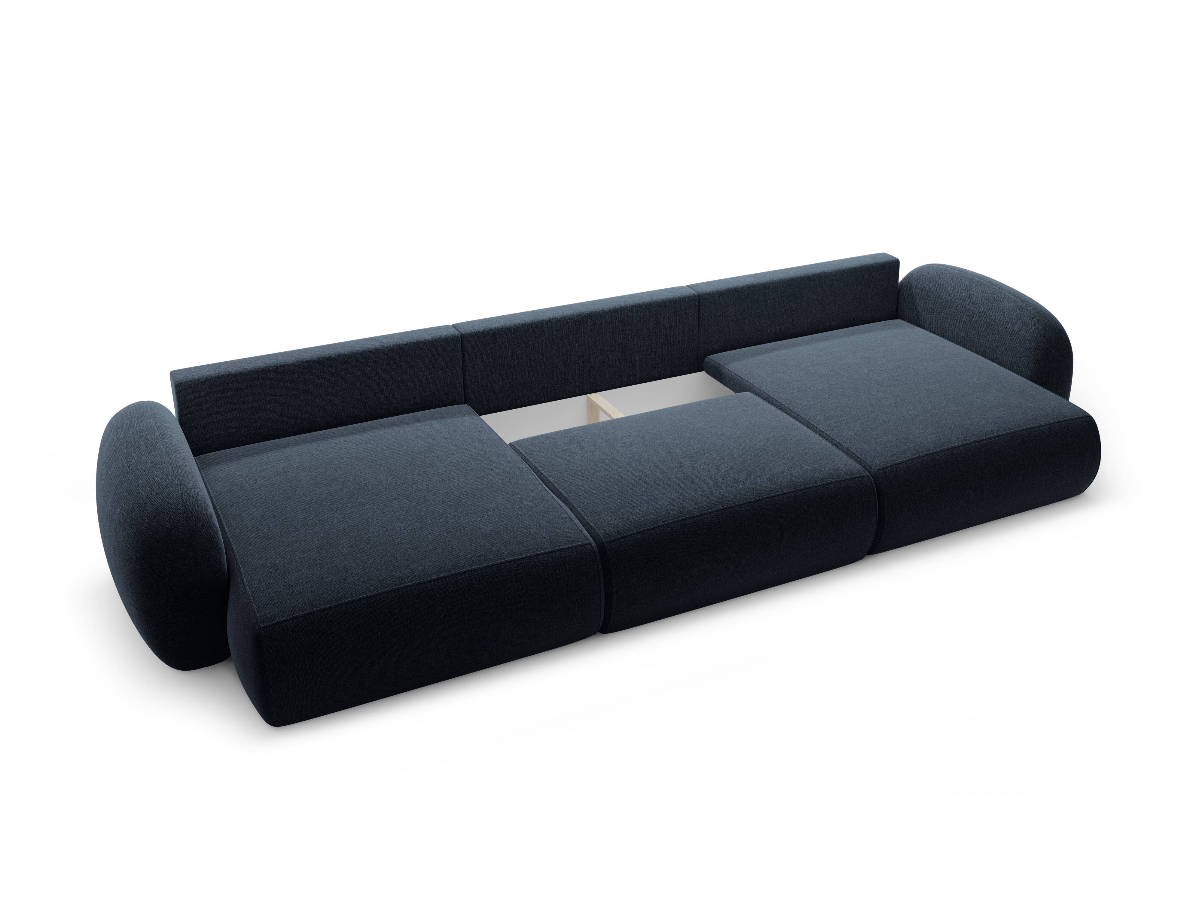 Sofa panoramiczna z funkcją spania 5-osobowa TONALE granatowy