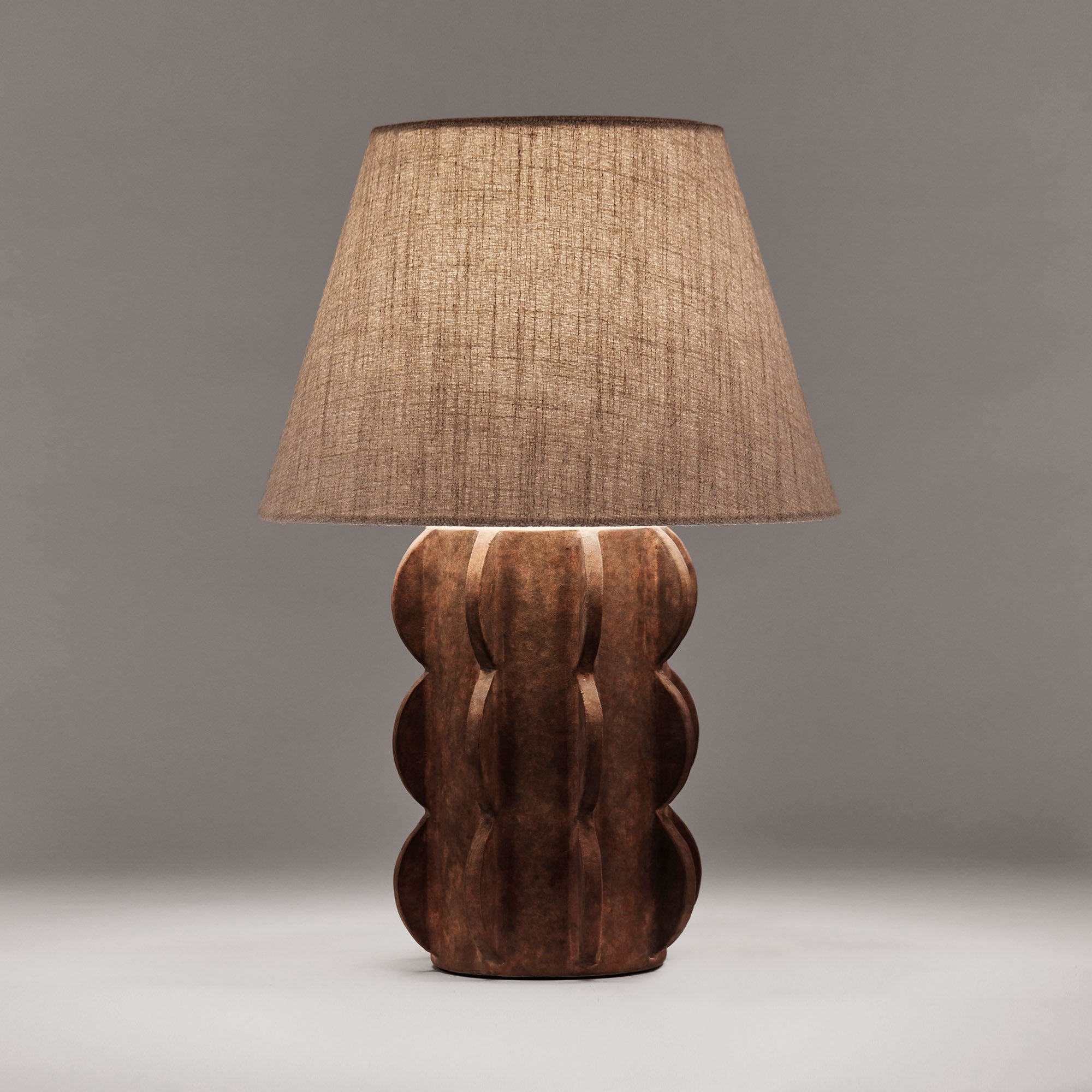 Tischlampe ACISSIMO braune Keramik