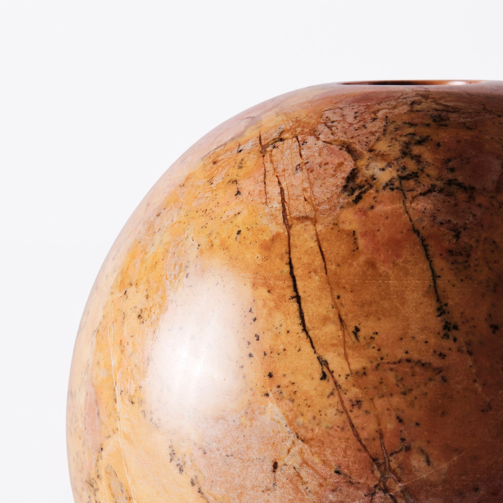 SPHERE Candle Holder Orange Marble