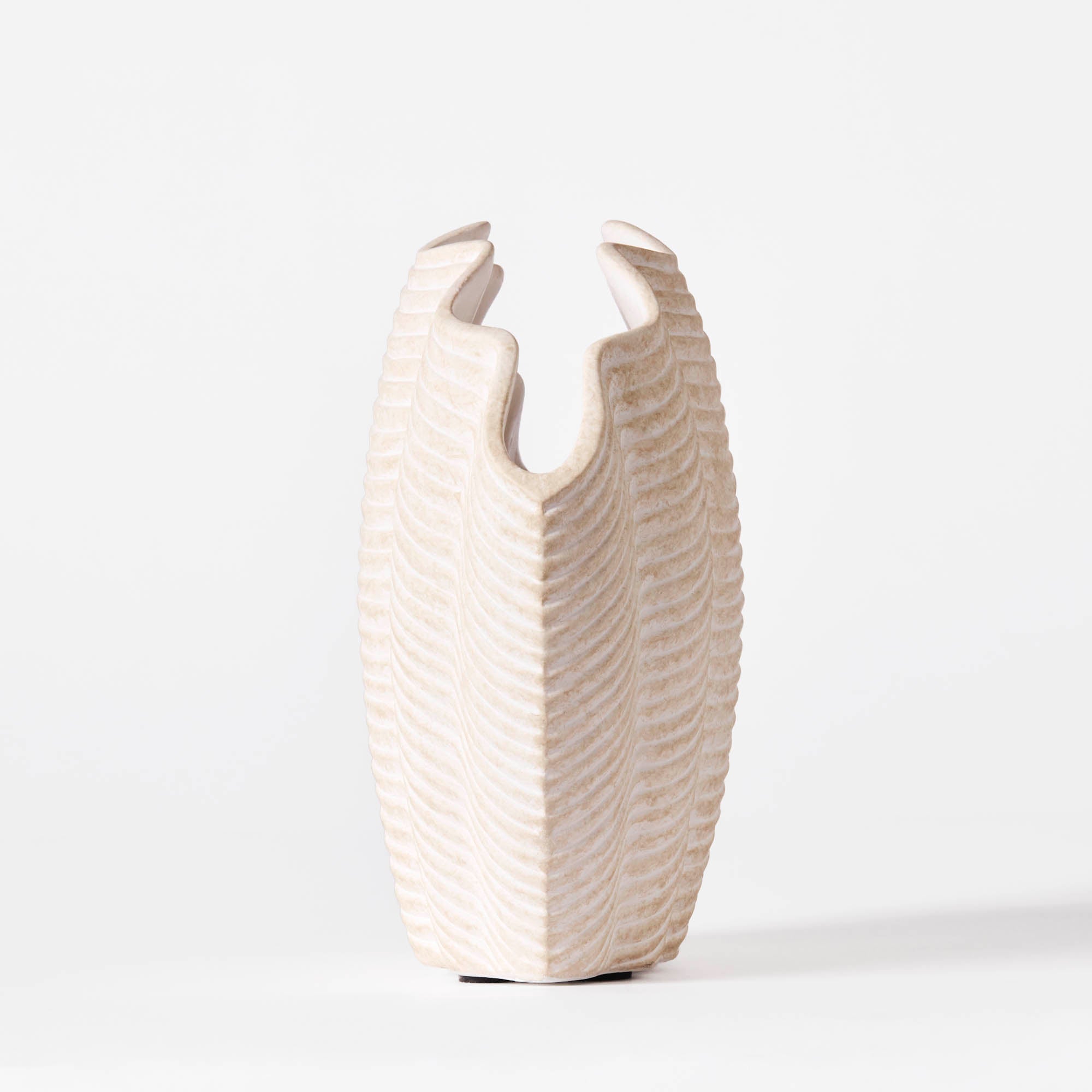 Vase CONCHA weiße Keramik