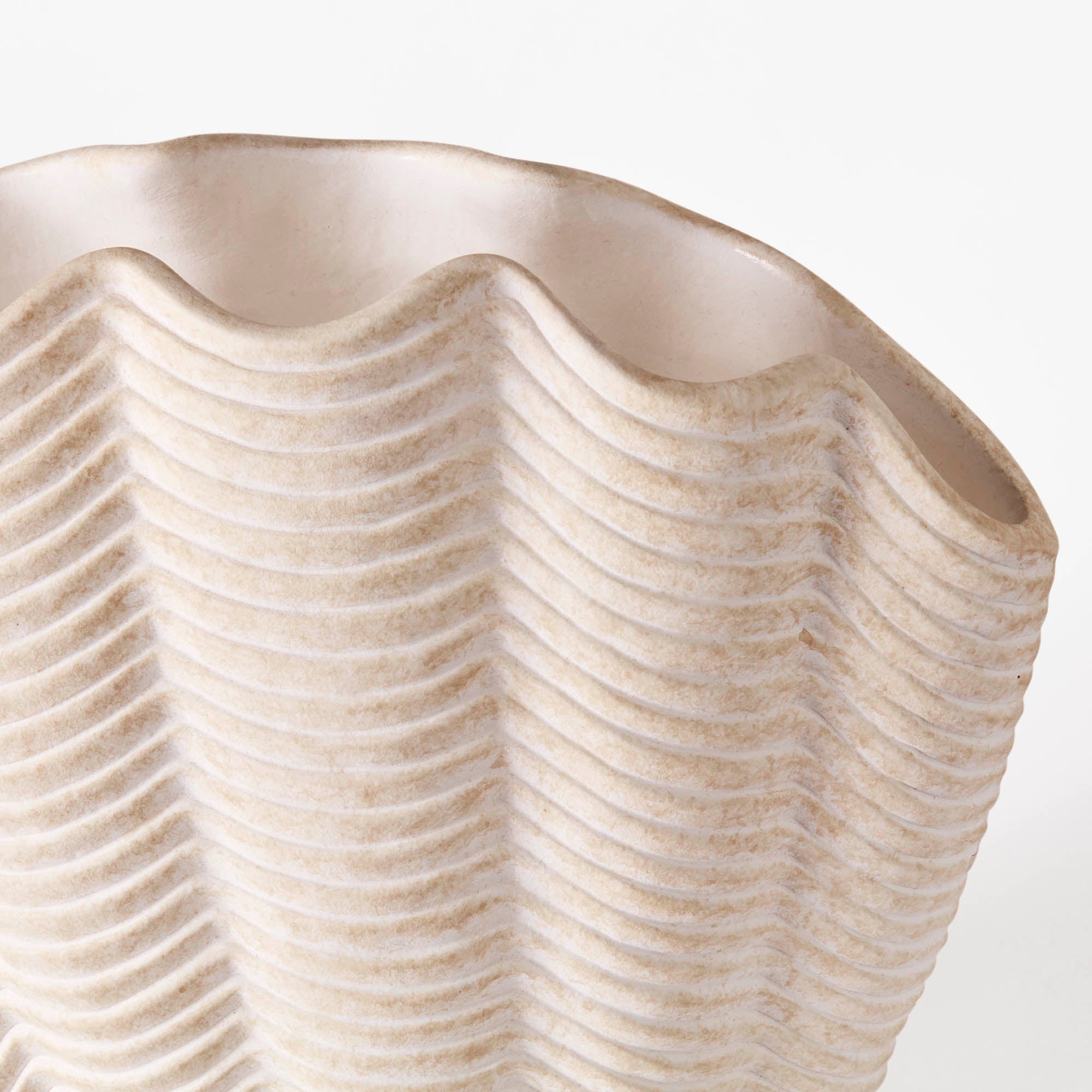 Vase CONCHA weiße Keramik