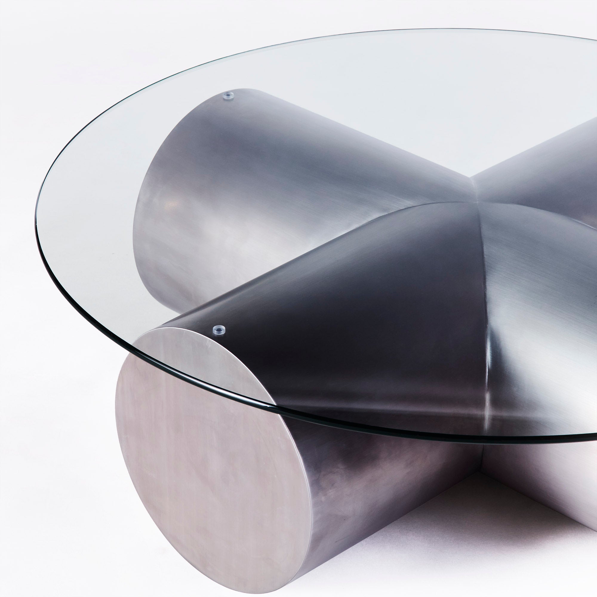 Couchtisch CROSS poliertes Stahl