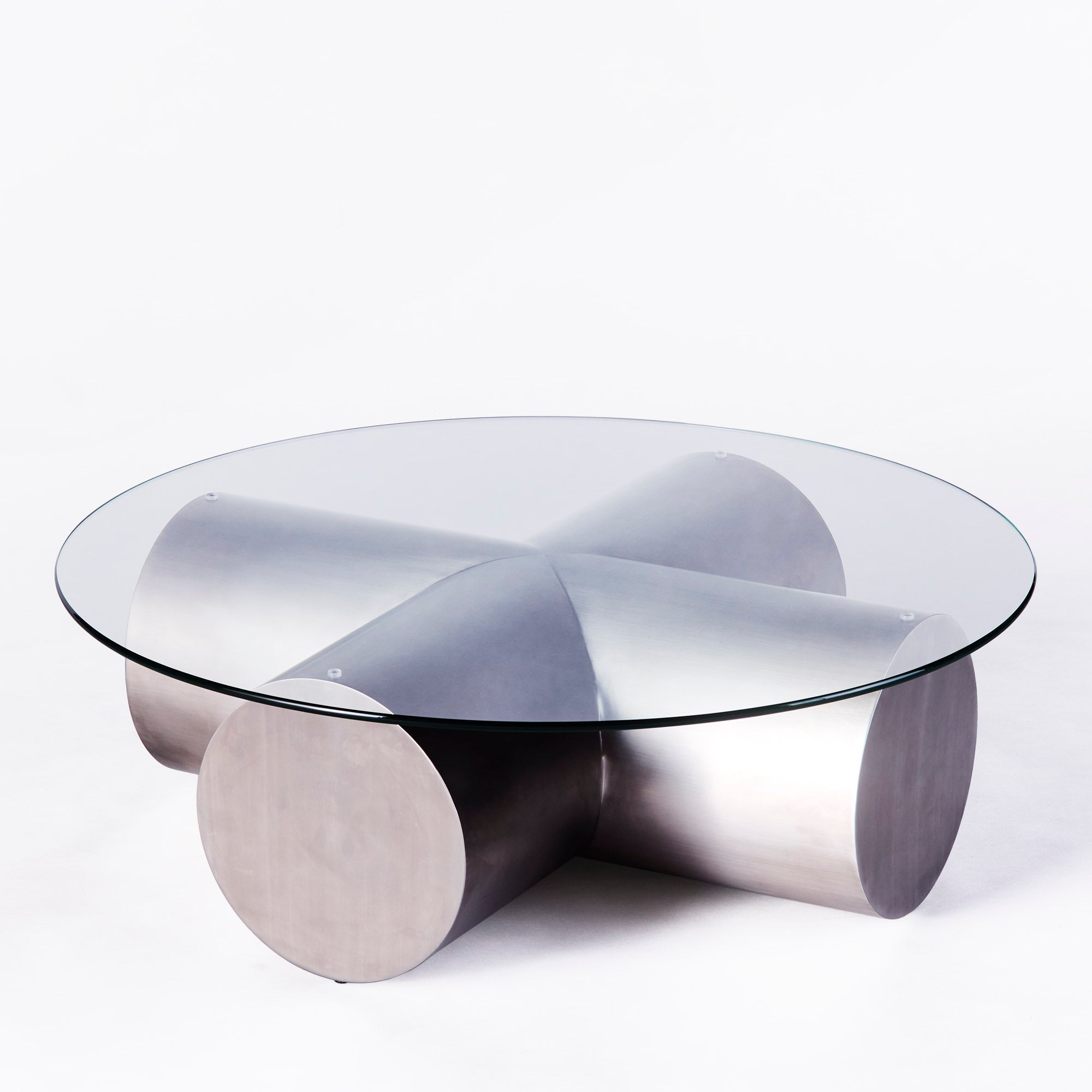 Couchtisch CROSS poliertes Stahl
