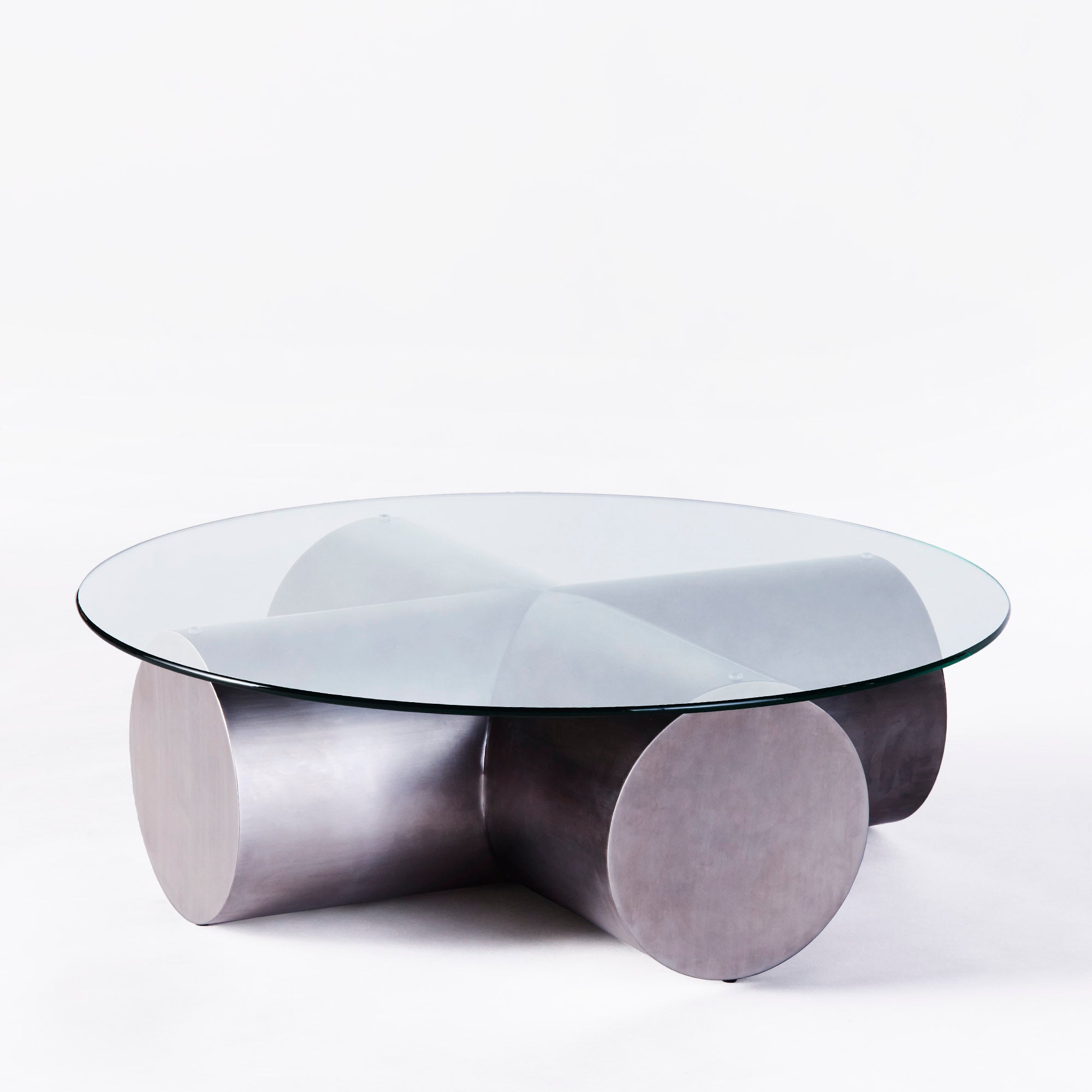 Couchtisch CROSS poliertes Stahl
